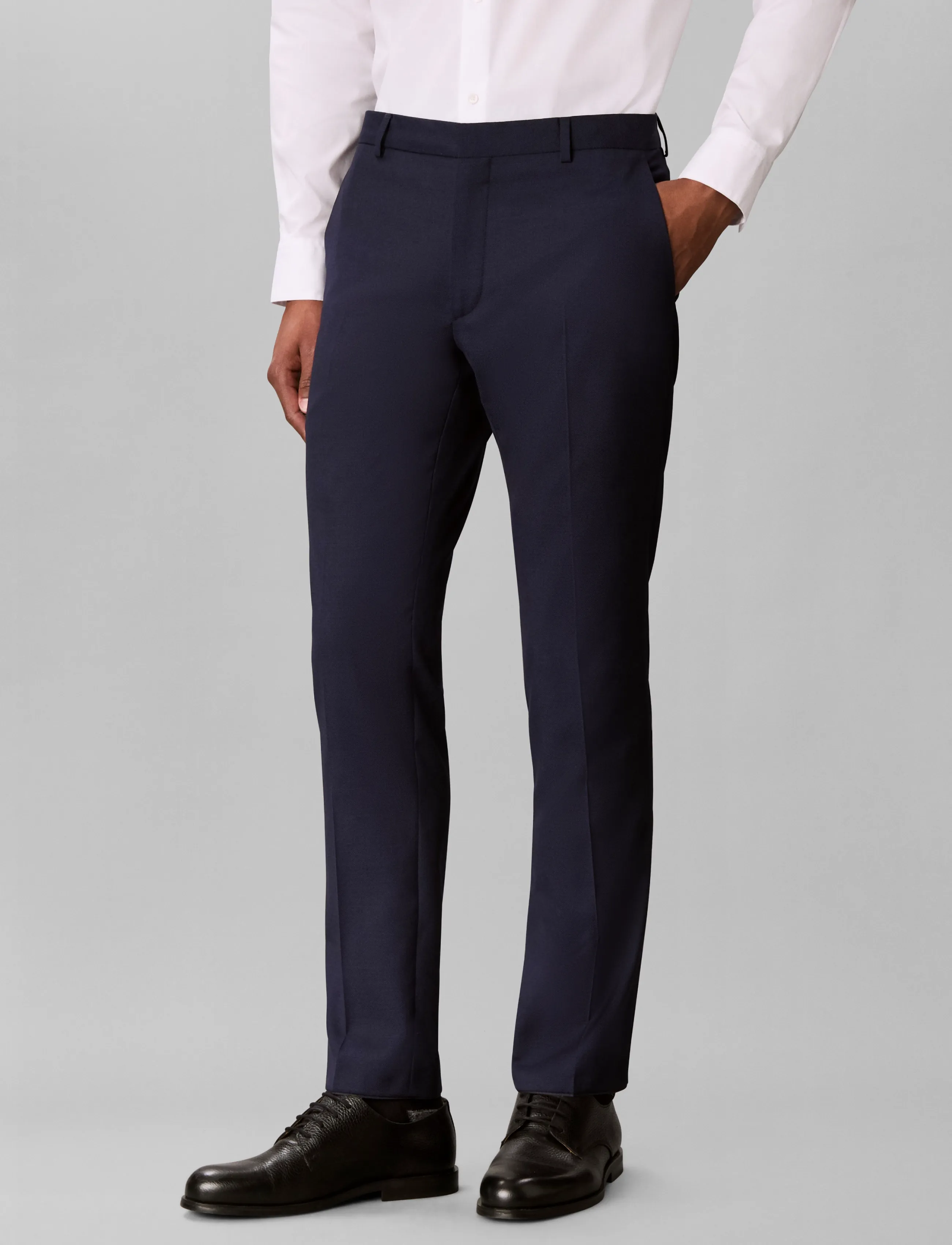 Calvin Klein - BIRDS EYE SLIM TROUSER - anzugshosen - ink - 3