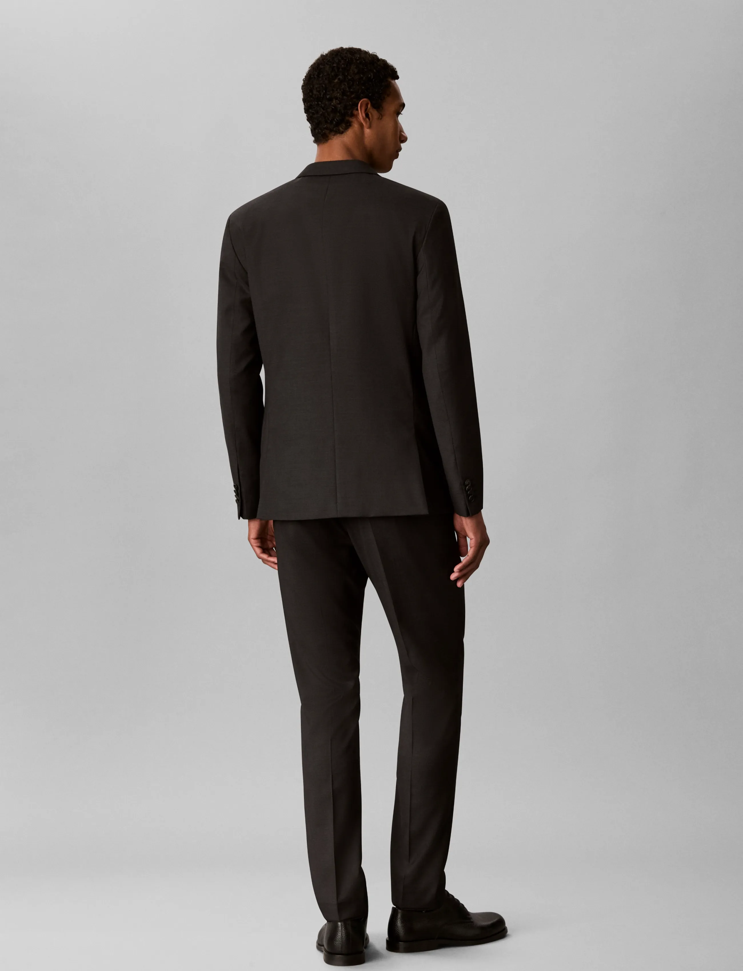 Calvin Klein - BIRDS EYE SLIM TROUSER - anzugshosen - volcanic ash - 2