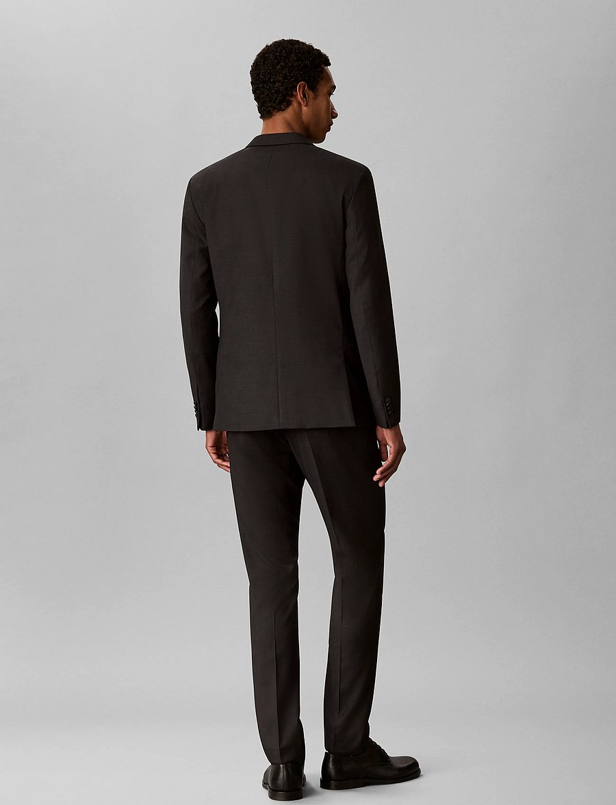 Calvin Klein - BIRDS EYE SLIM TROUSER - suit trousers - volcanic ash - 2