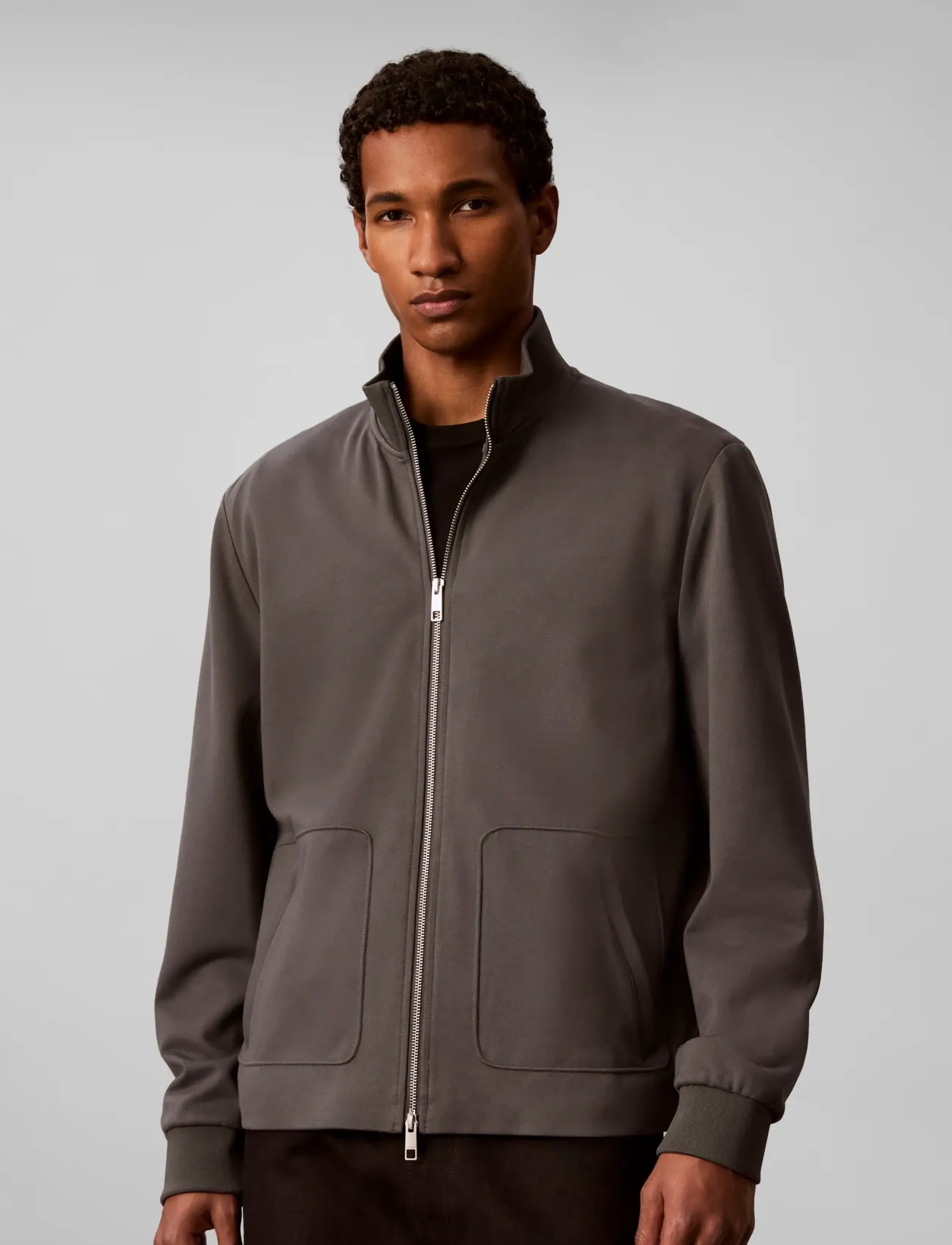 Calvin Klein - LS TRAVEL KNIT JACKET - volcanic ash - 3