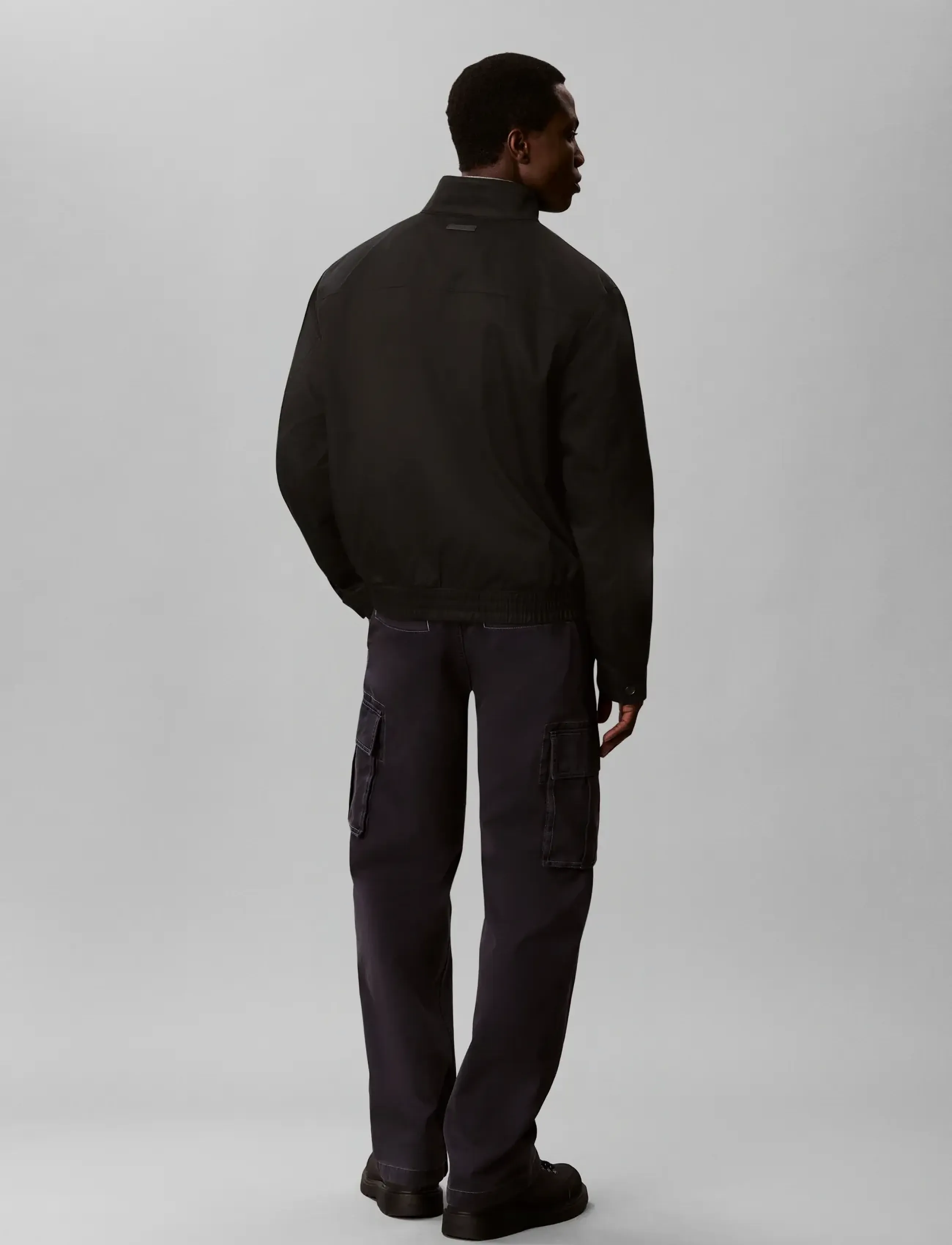 Calvin Klein - LS COTTON NYLON HARRINGTON JKT - frühlingsjacken - black - 2