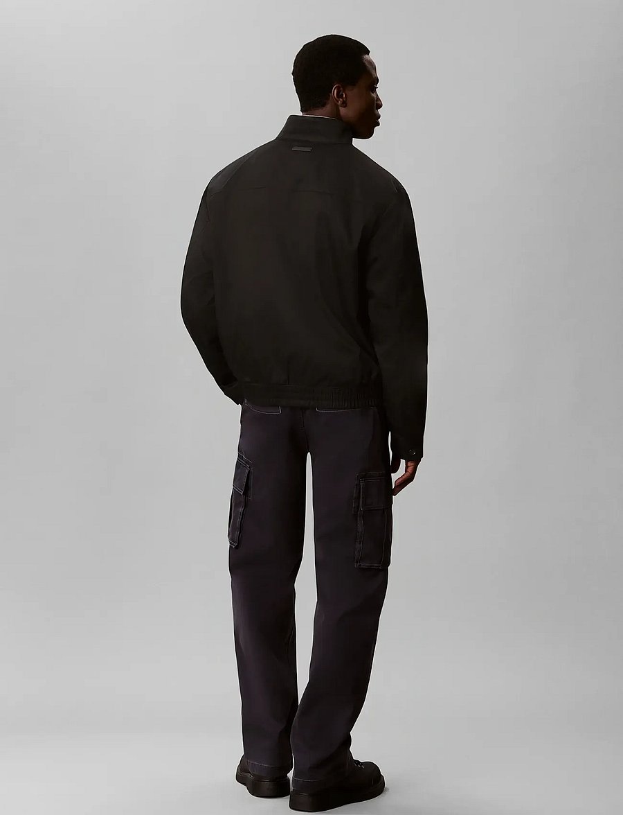 Calvin Klein - LS COTTON NYLON HARRINGTON JKT - frühlingsjacken - black - 2