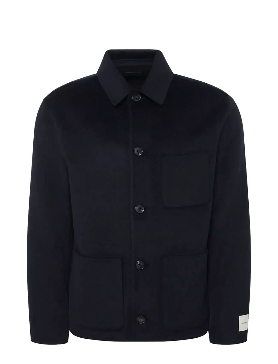 Calvin Klein - LS2TONE REVRSIBLE DBLE FCE WOOL - winterjacken - dark sapphire - 1