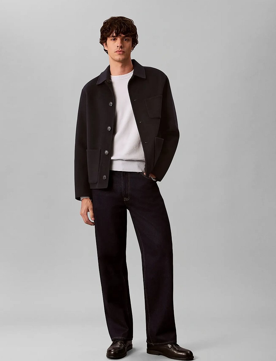 Calvin Klein - LS2TONE REVRSIBLE DBLE FCE WOOL - winterjacken - dark sapphire - 0