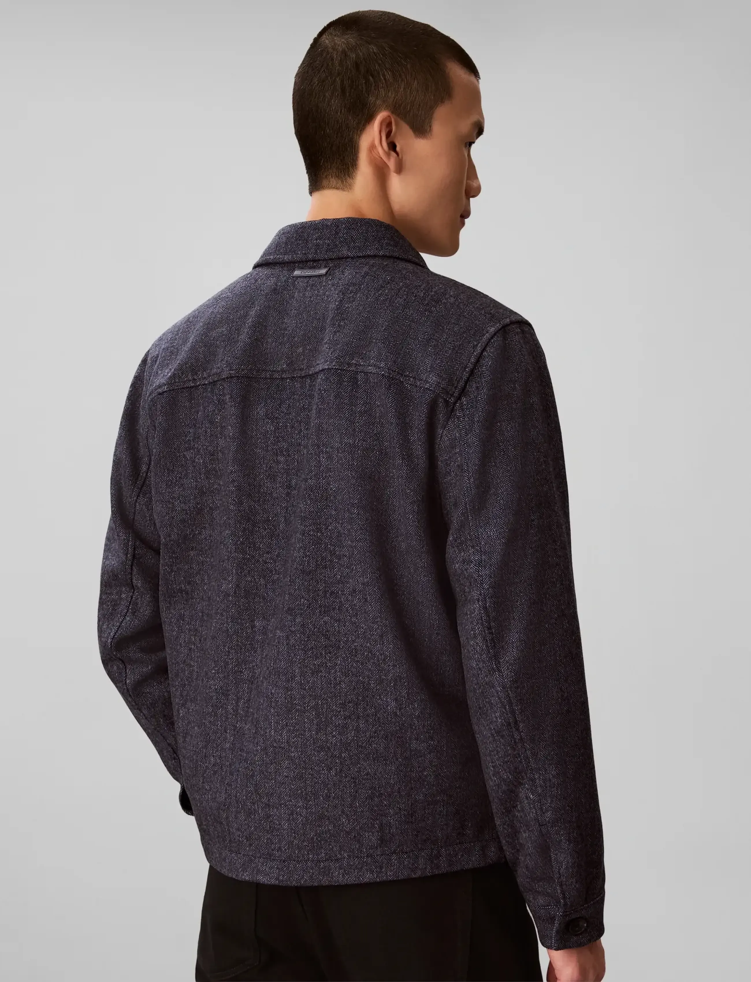 Calvin Klein - LS WOOL HERRINGBONE SHIRT JACKET - blue nights - 2