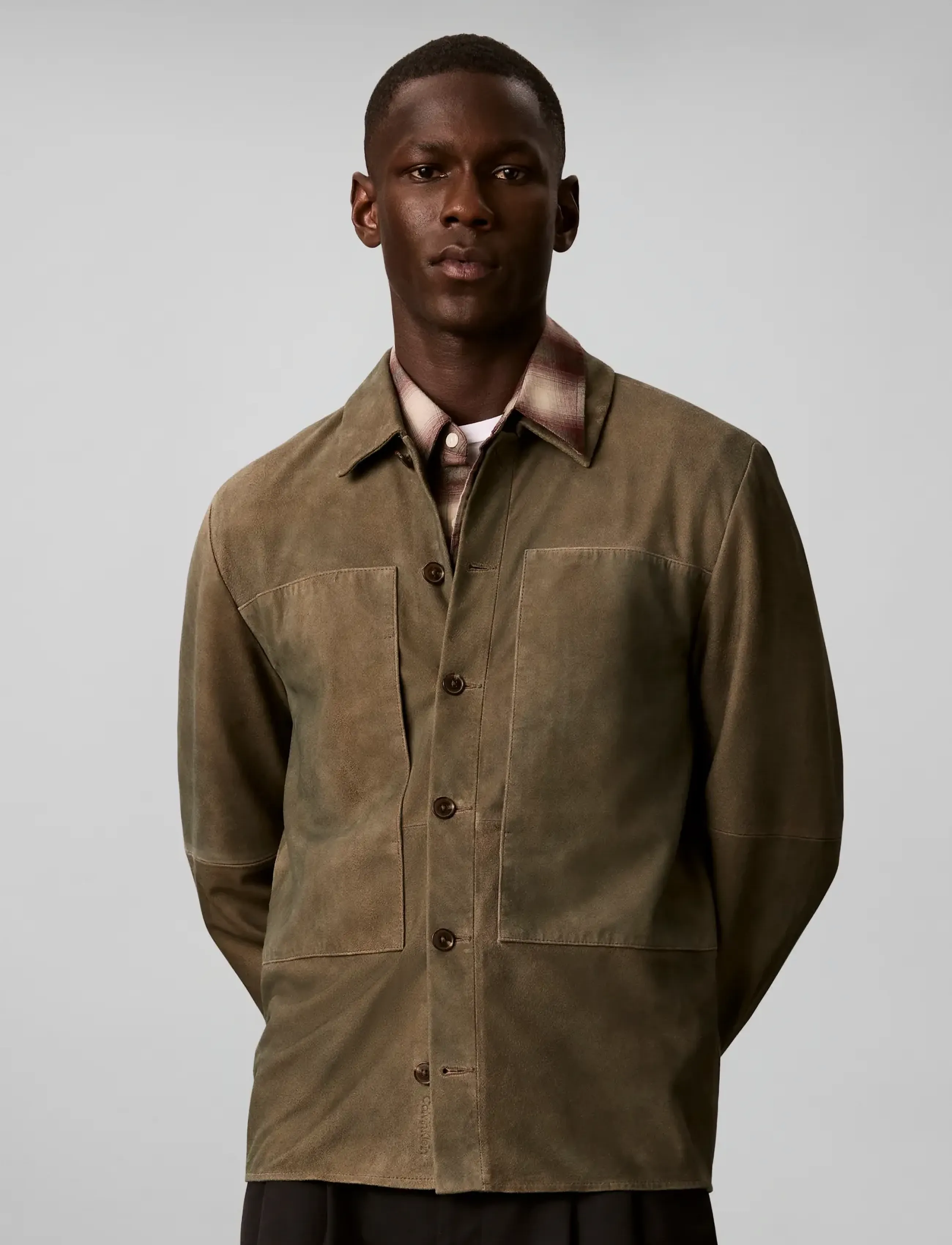 Calvin Klein - LS SUEDE SHIRT JKT - frühlingsjacken - bungee cord - 3