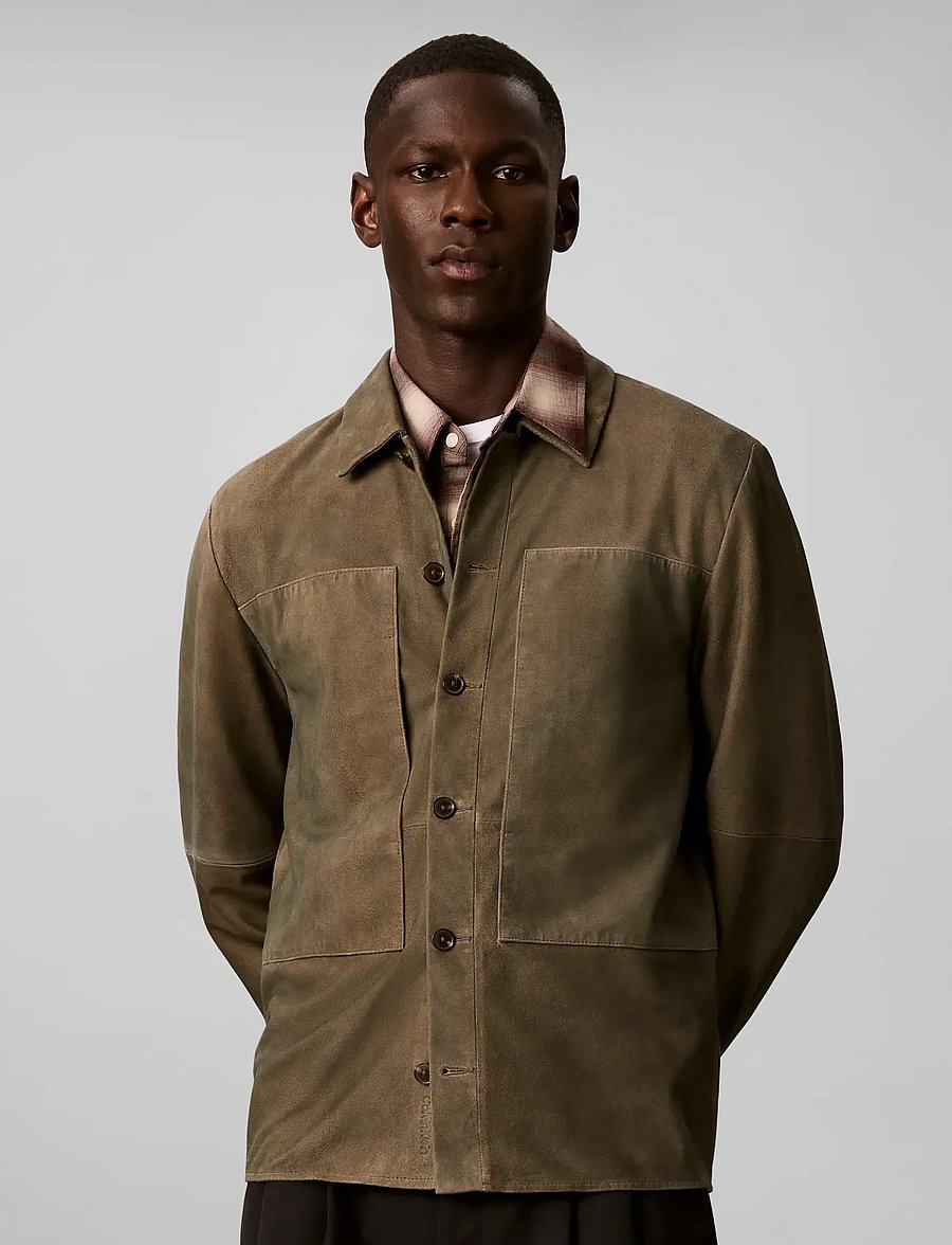 Calvin Klein - LS SUEDE SHIRT JKT - frühlingsjacken - bungee cord - 3