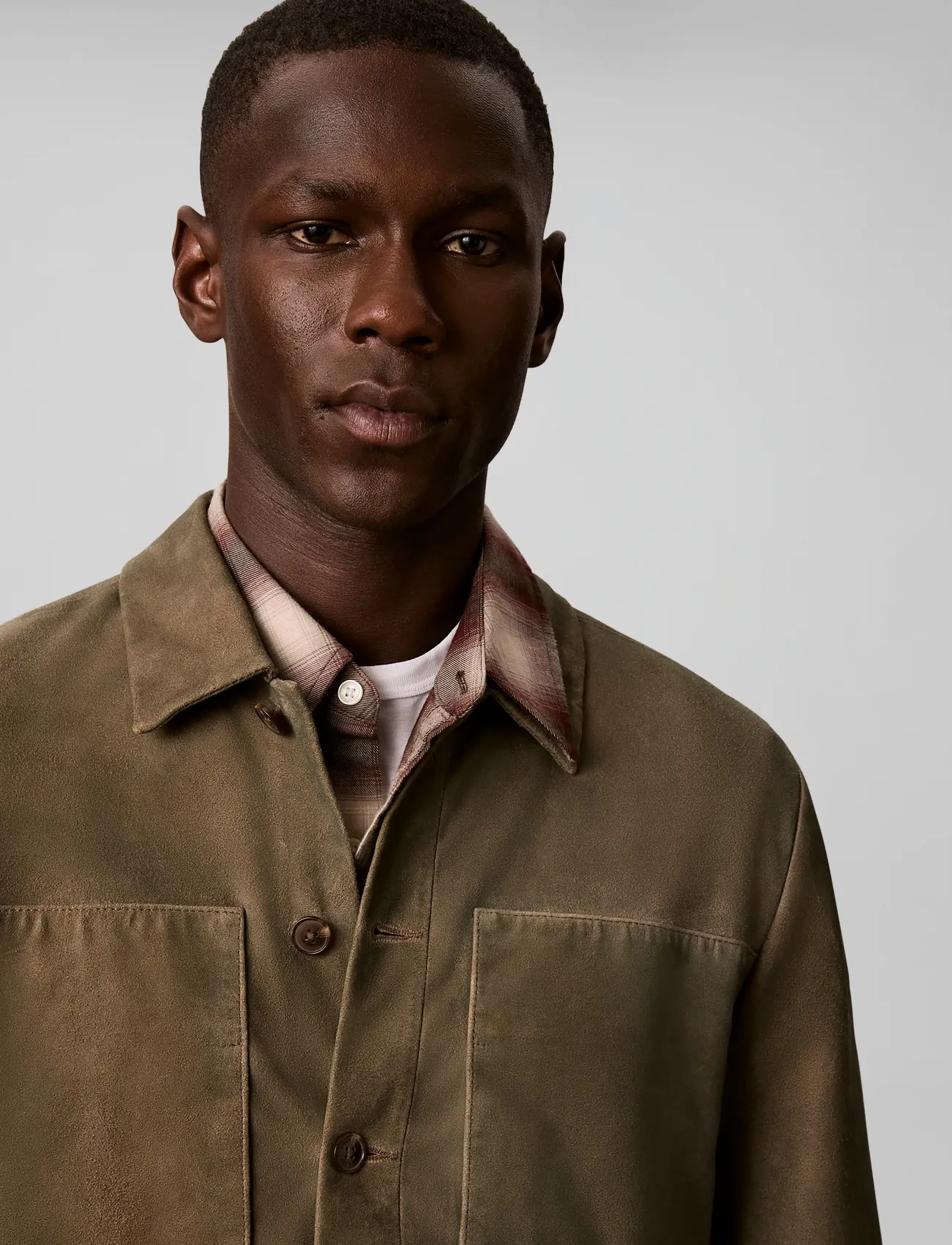 Calvin Klein - LS SUEDE SHIRT JKT - frühlingsjacken - bungee cord - 4