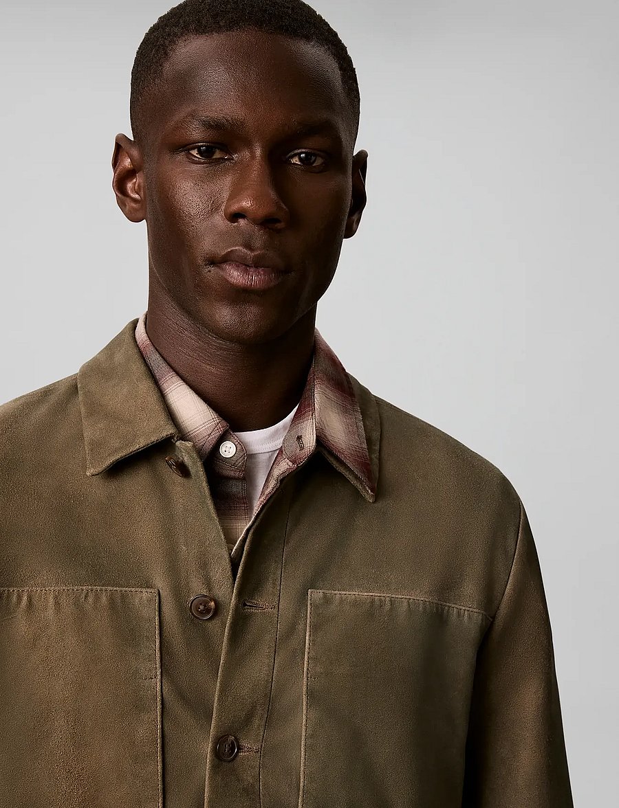 Calvin Klein - LS SUEDE SHIRT JKT - frühlingsjacken - bungee cord - 4
