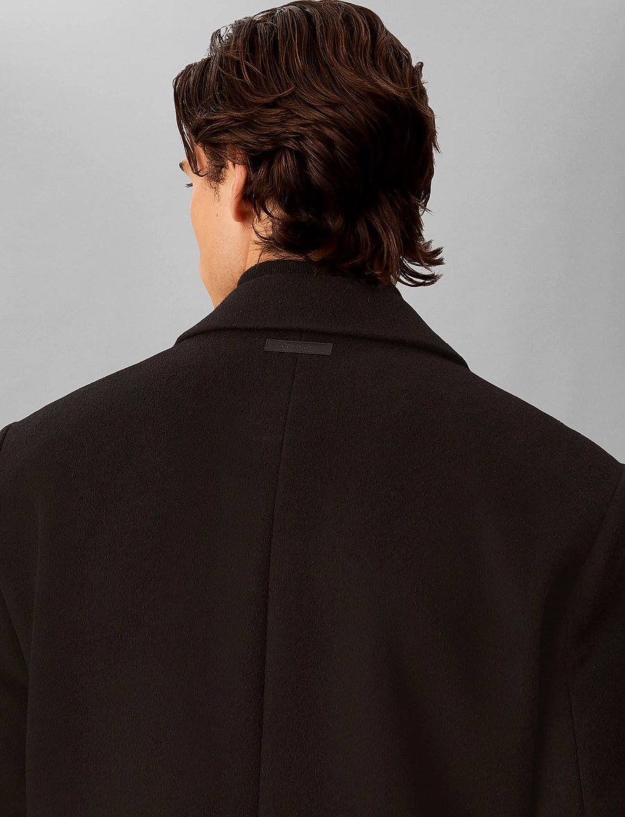 Calvin Klein - LS WOOL BLEND OVERCOAT - black - 4