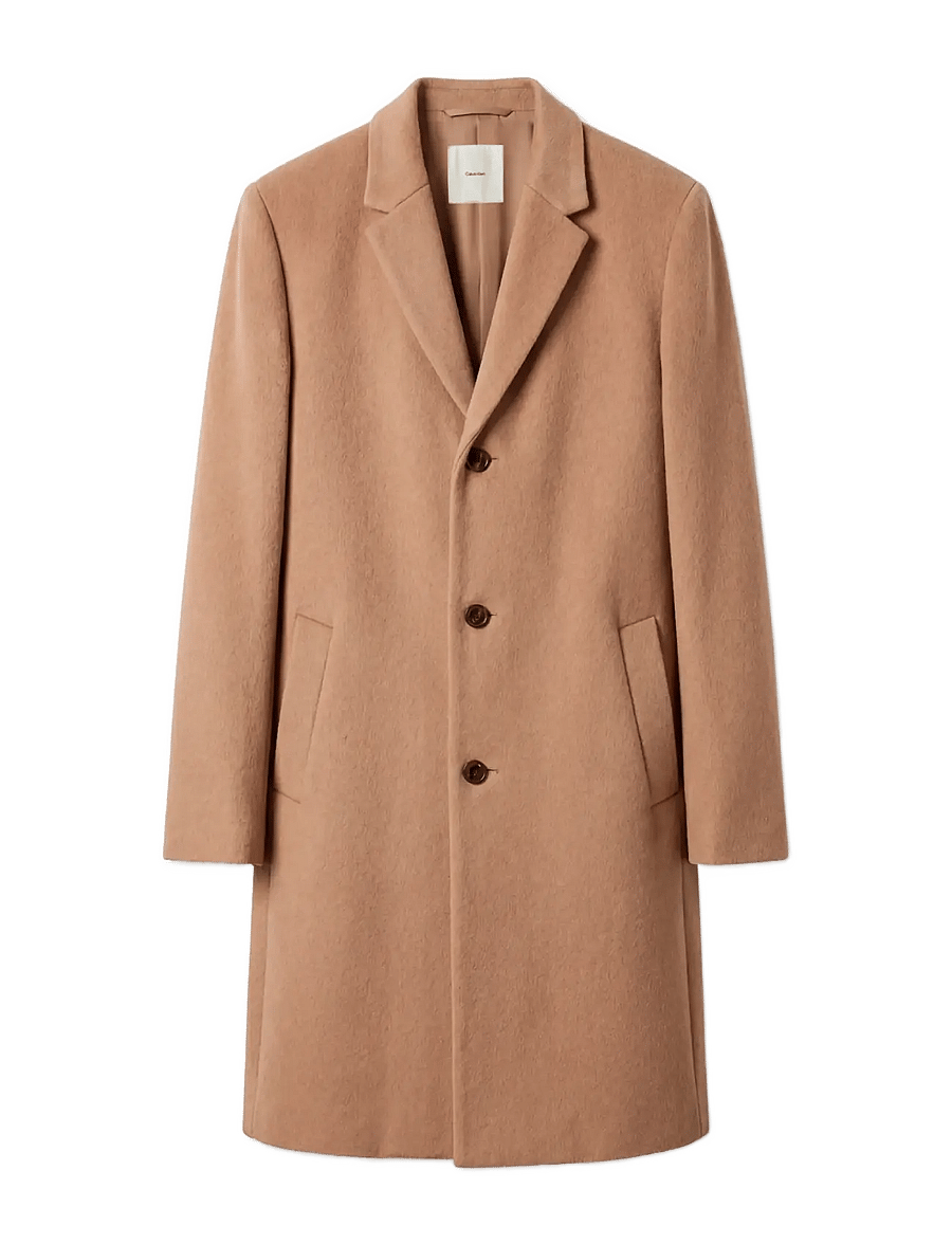 Calvin Klein - LS WOOL BLEND OVERCOAT - tigers eye - 1