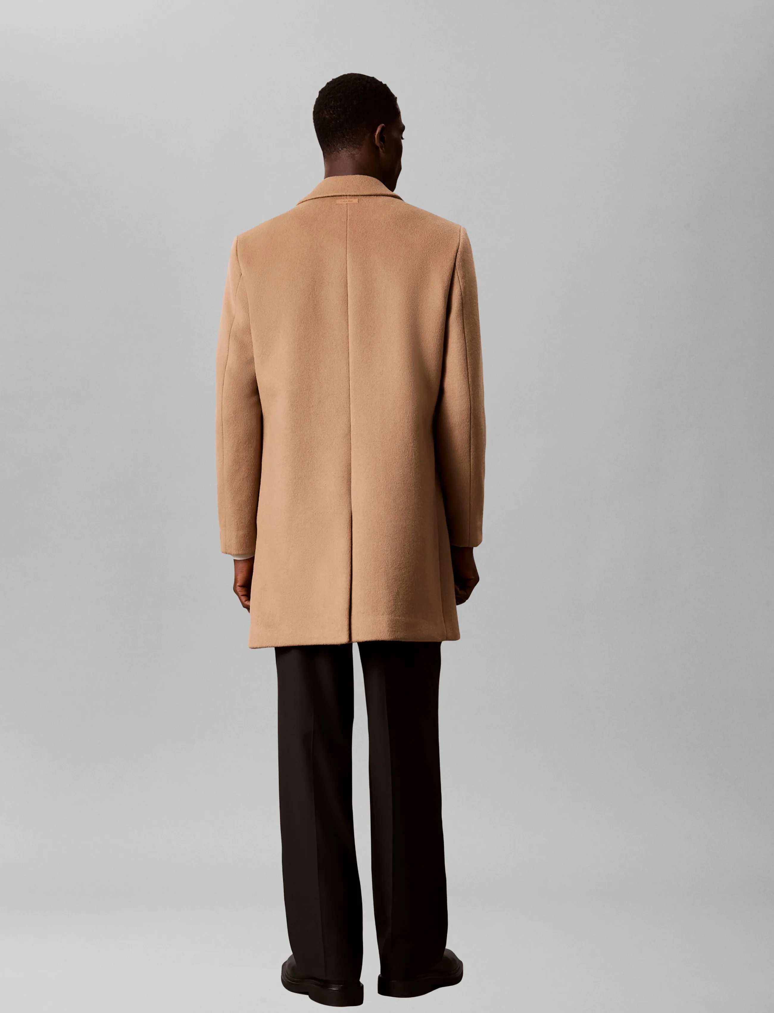 Calvin Klein - LS WOOL BLEND OVERCOAT - tigers eye - 2