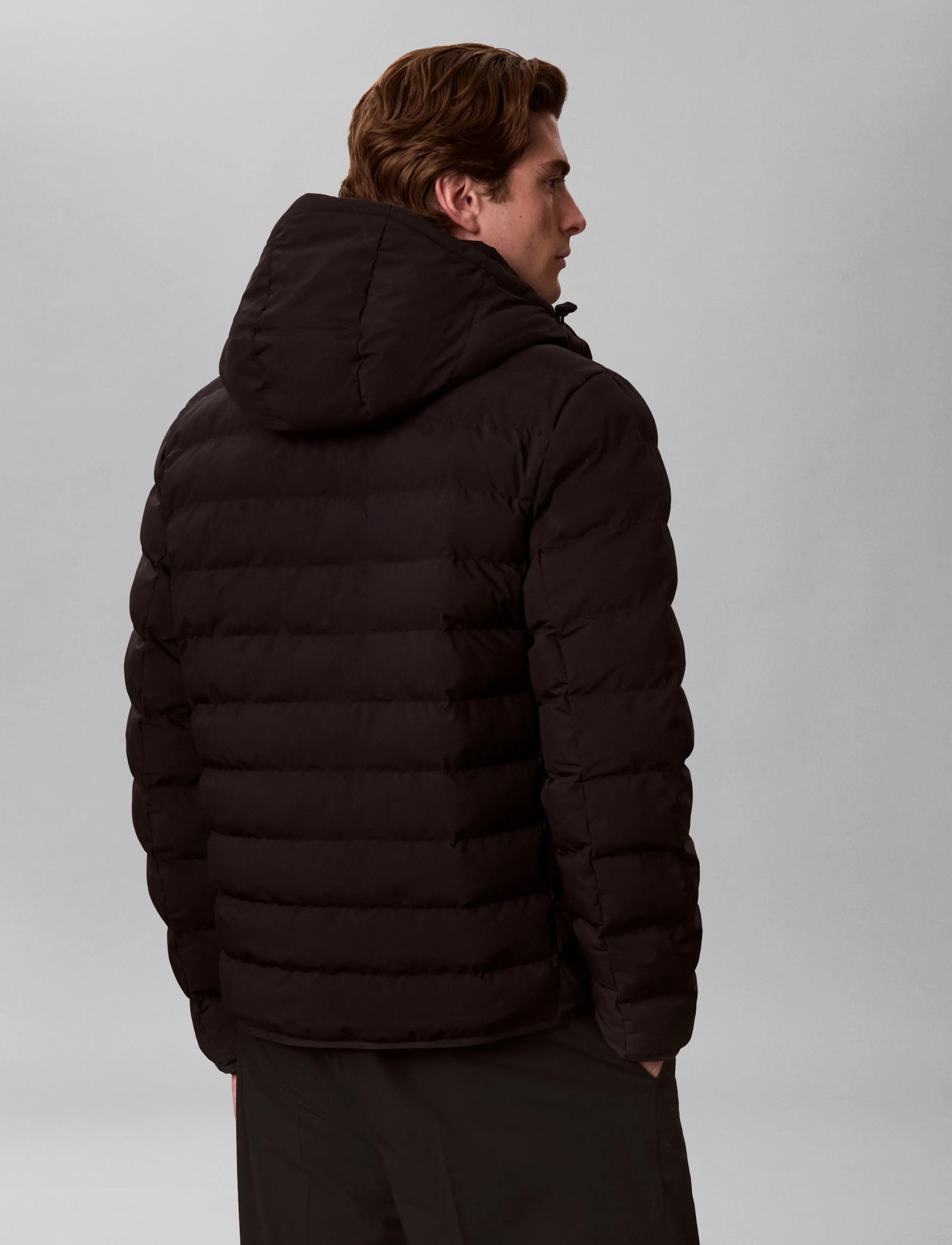 Calvin Klein - LS LTWT NYLON HOODED PUFFER JKT - black - 2