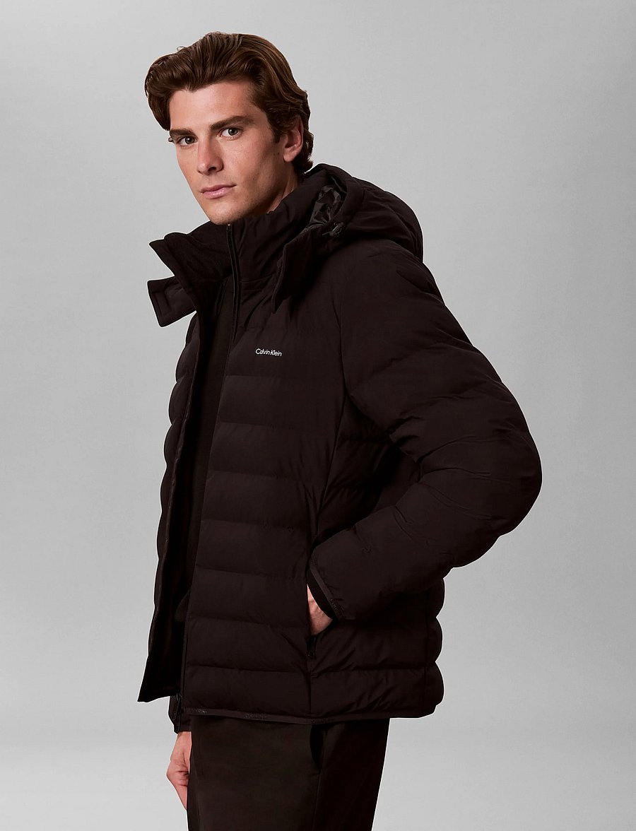 Calvin Klein - LS LTWT NYLON HOODED PUFFER JKT - daunenjacken - black - 5