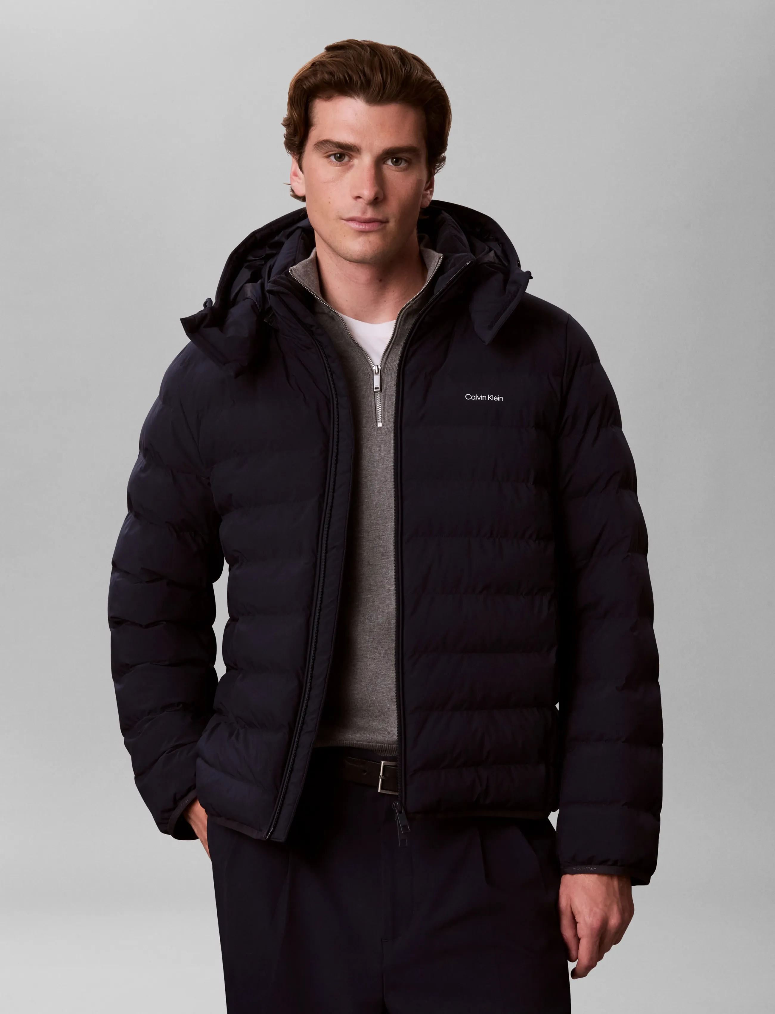 Calvin Klein - LS LTWT NYLON HOODED PUFFER JKT - dark sapphire - 3
