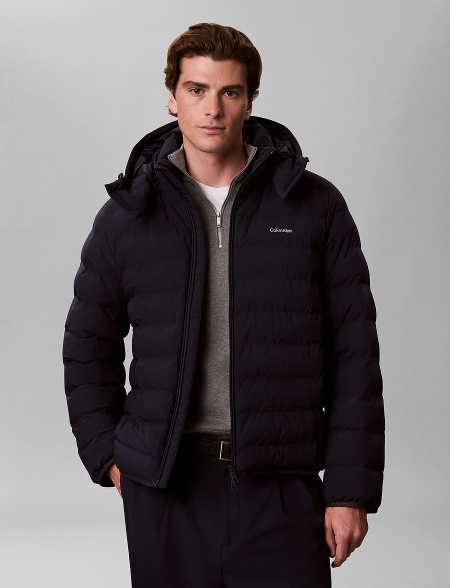 Calvin Klein - LS LTWT NYLON HOODED PUFFER JKT - down jackets - dark sapphire - 3