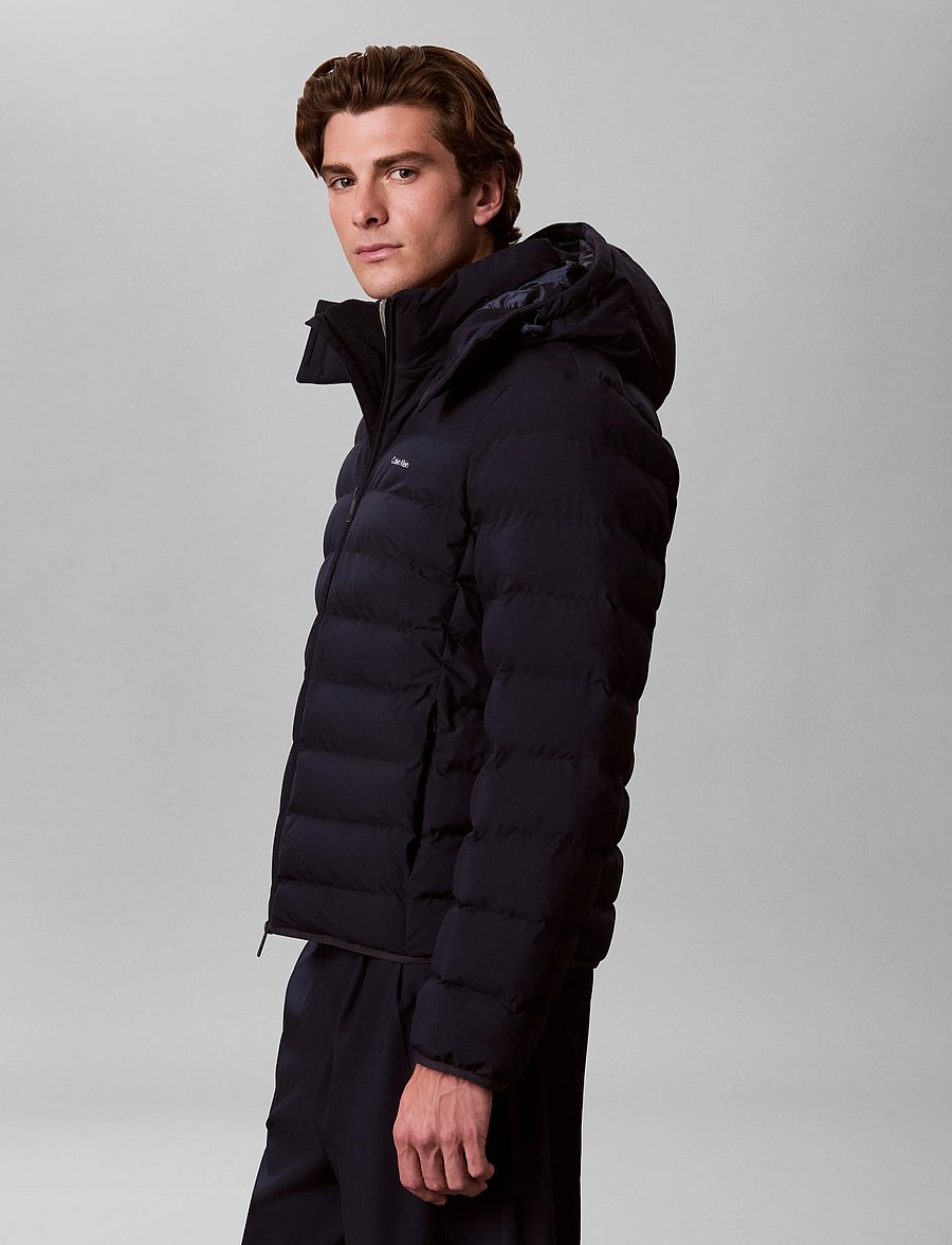 Calvin Klein - LS LTWT NYLON HOODED PUFFER JKT - down jackets - dark sapphire - 5