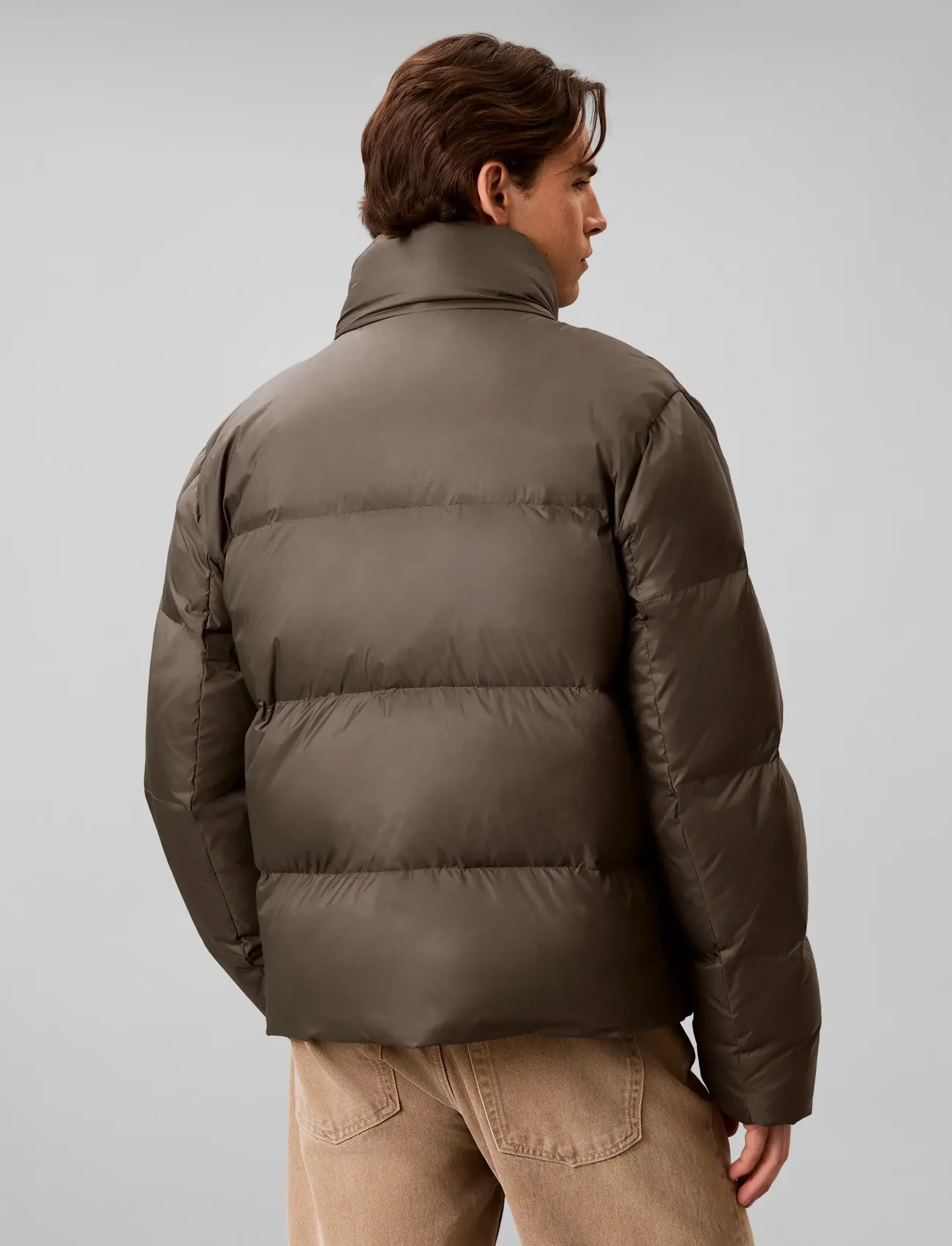 Calvin Klein - LS MDWT NYLON DOWN PUFFER JKT - down jackets - beluga - 2