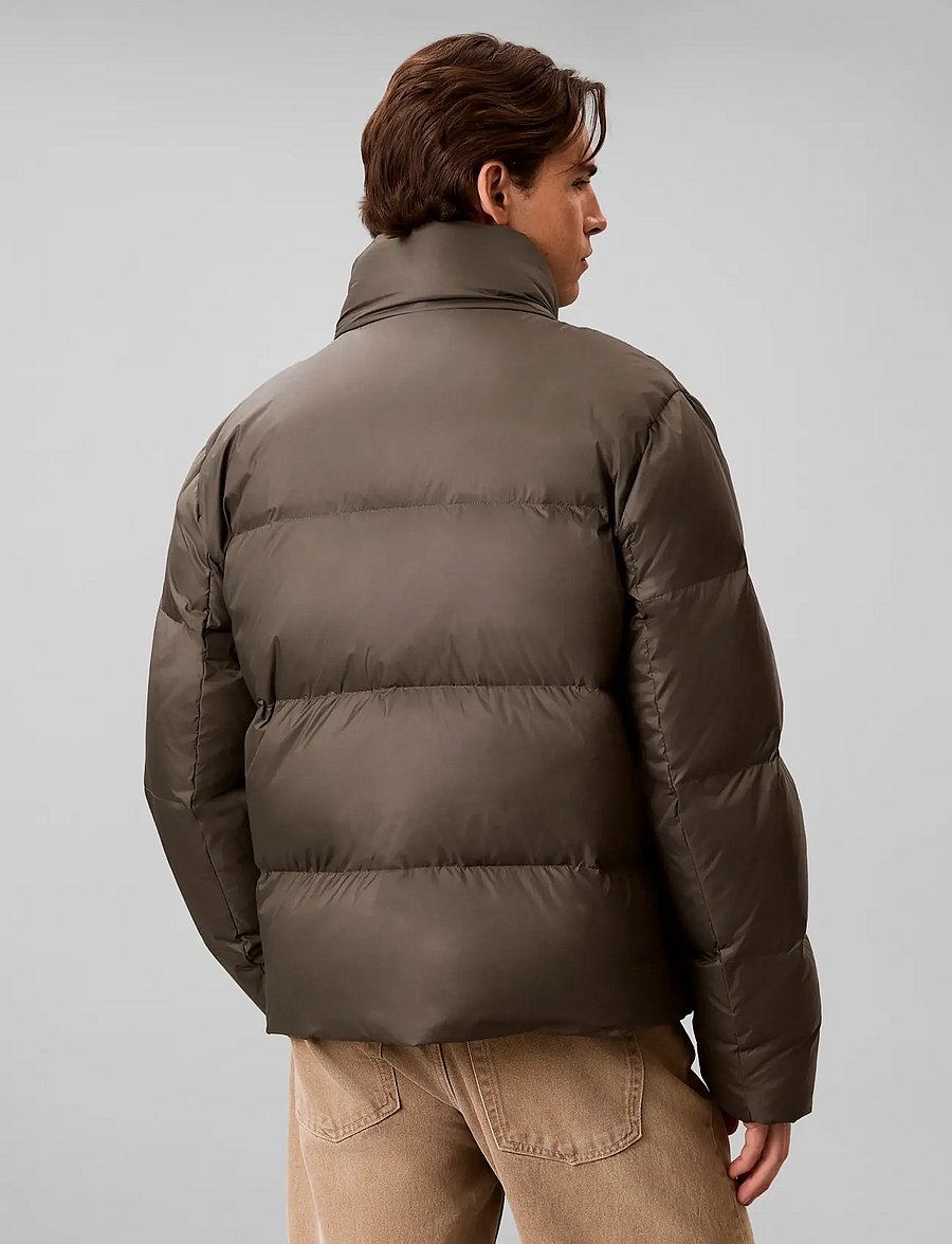 Calvin Klein - LS MDWT NYLON DOWN PUFFER JKT - down jackets - beluga - 2