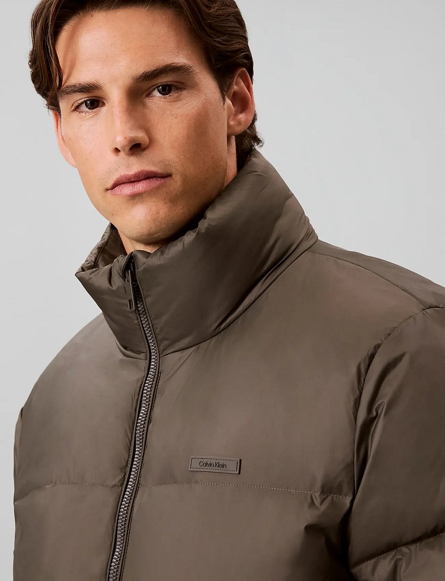Calvin Klein - LS MDWT NYLON DOWN PUFFER JKT - down jackets - beluga - 4
