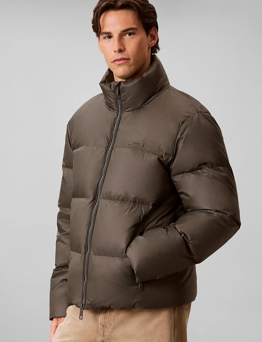 Calvin Klein - LS MDWT NYLON DOWN PUFFER JKT - down jackets - beluga - 5