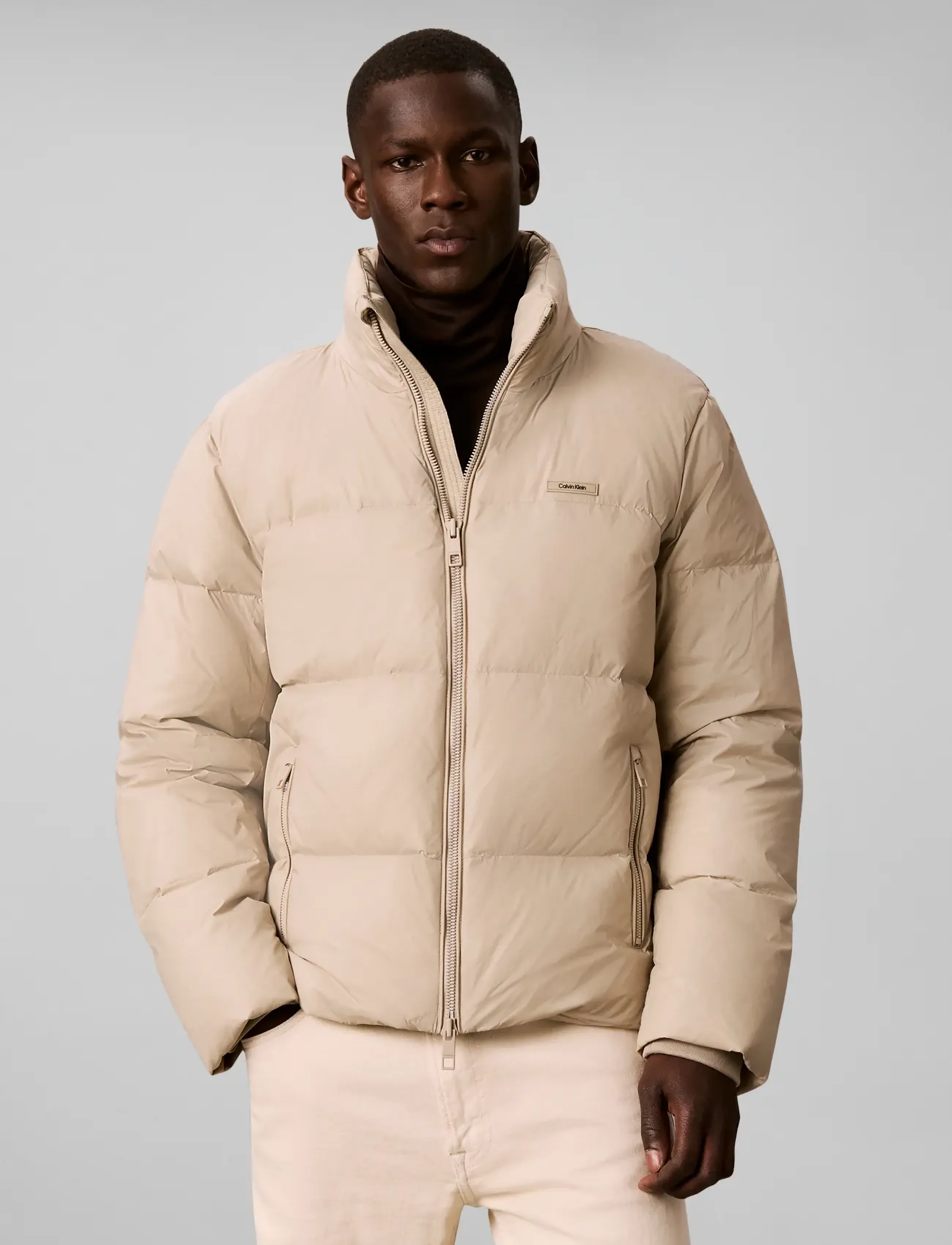 Calvin Klein - LS MDWT NYLON DOWN PUFFER JKT - plaza taupe - 3
