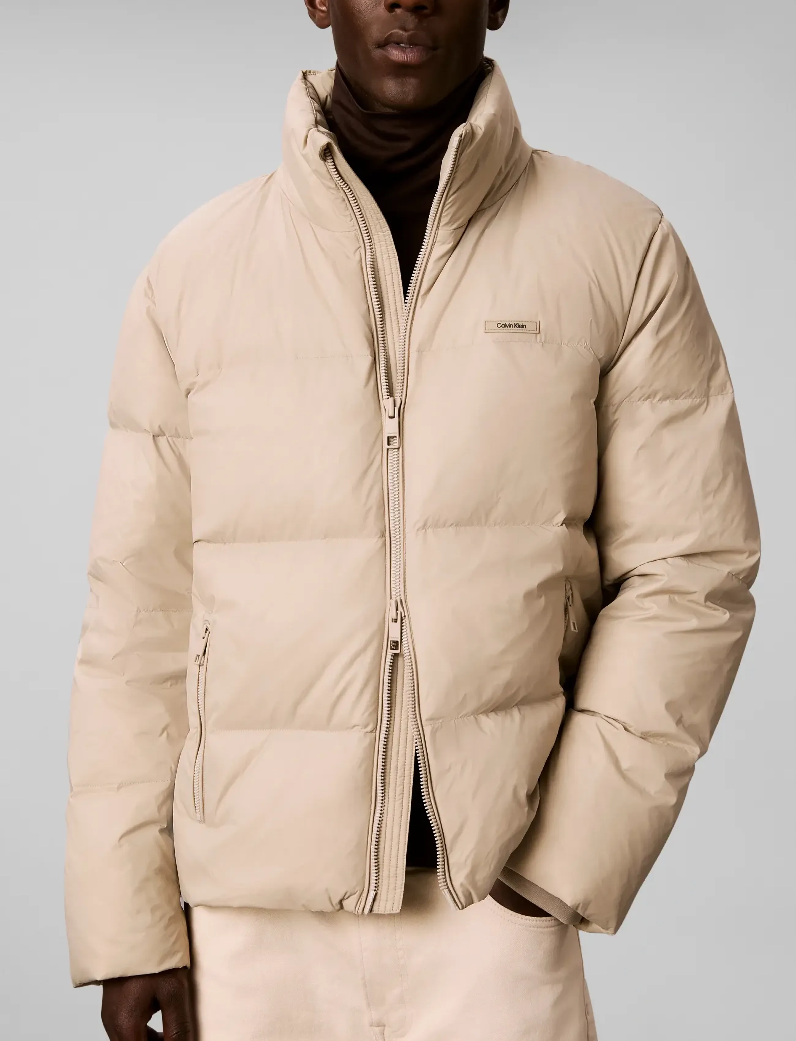 Calvin Klein - LS MDWT NYLON DOWN PUFFER JKT - plaza taupe - 5
