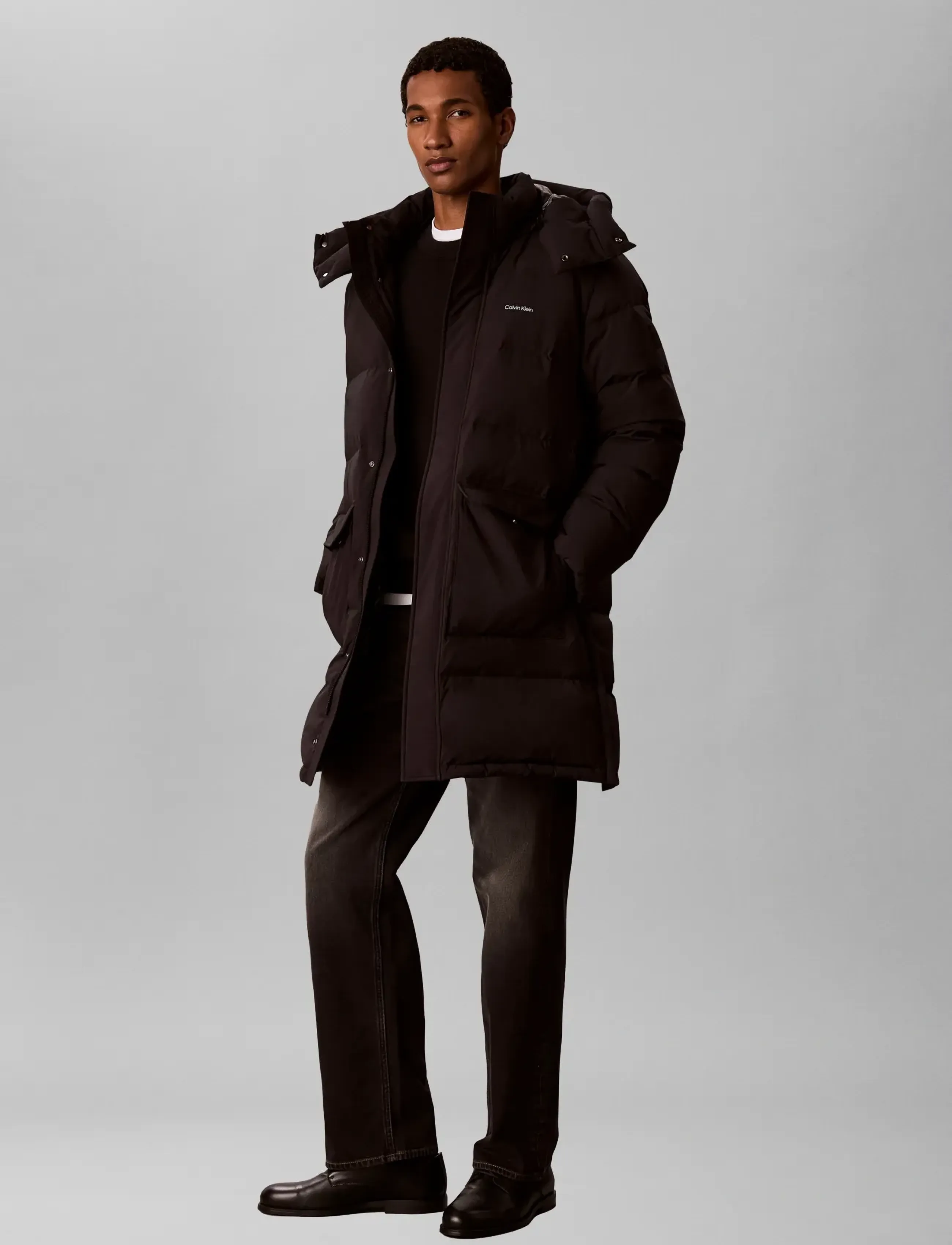 Calvin Klein LS CLASSIC BONDED HD DOWN LONG P - Inspiration - BLACK / black