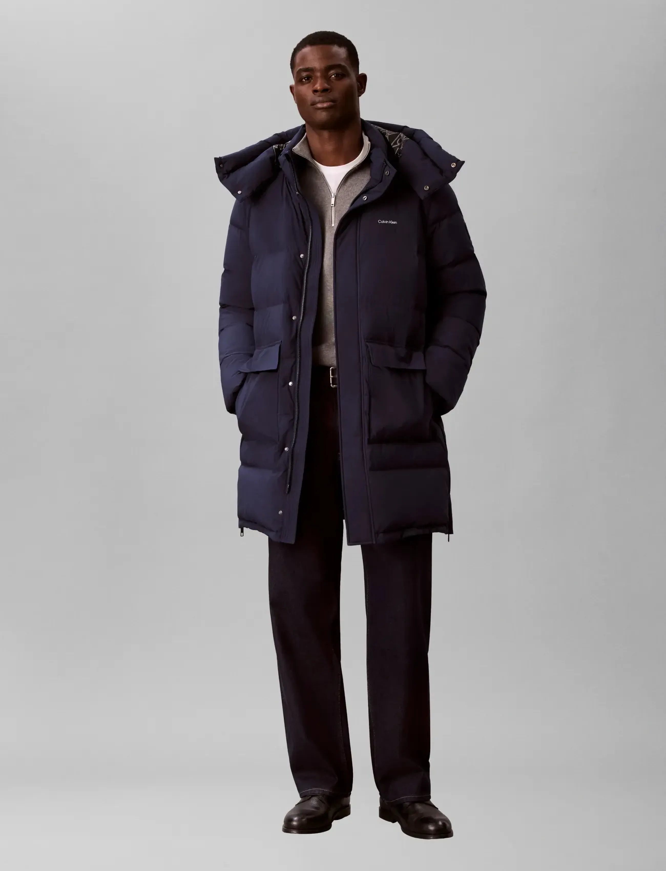 Calvin Klein LS CLASSIC BONDED HD DOWN LONG P - Jakker - DARK SAPPHIRE / navy