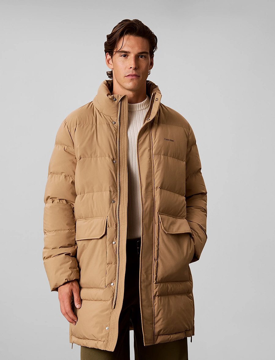 Calvin Klein - LS CLASSIC BONDED HD DOWN LONG P - parkas - khaki umber - 3