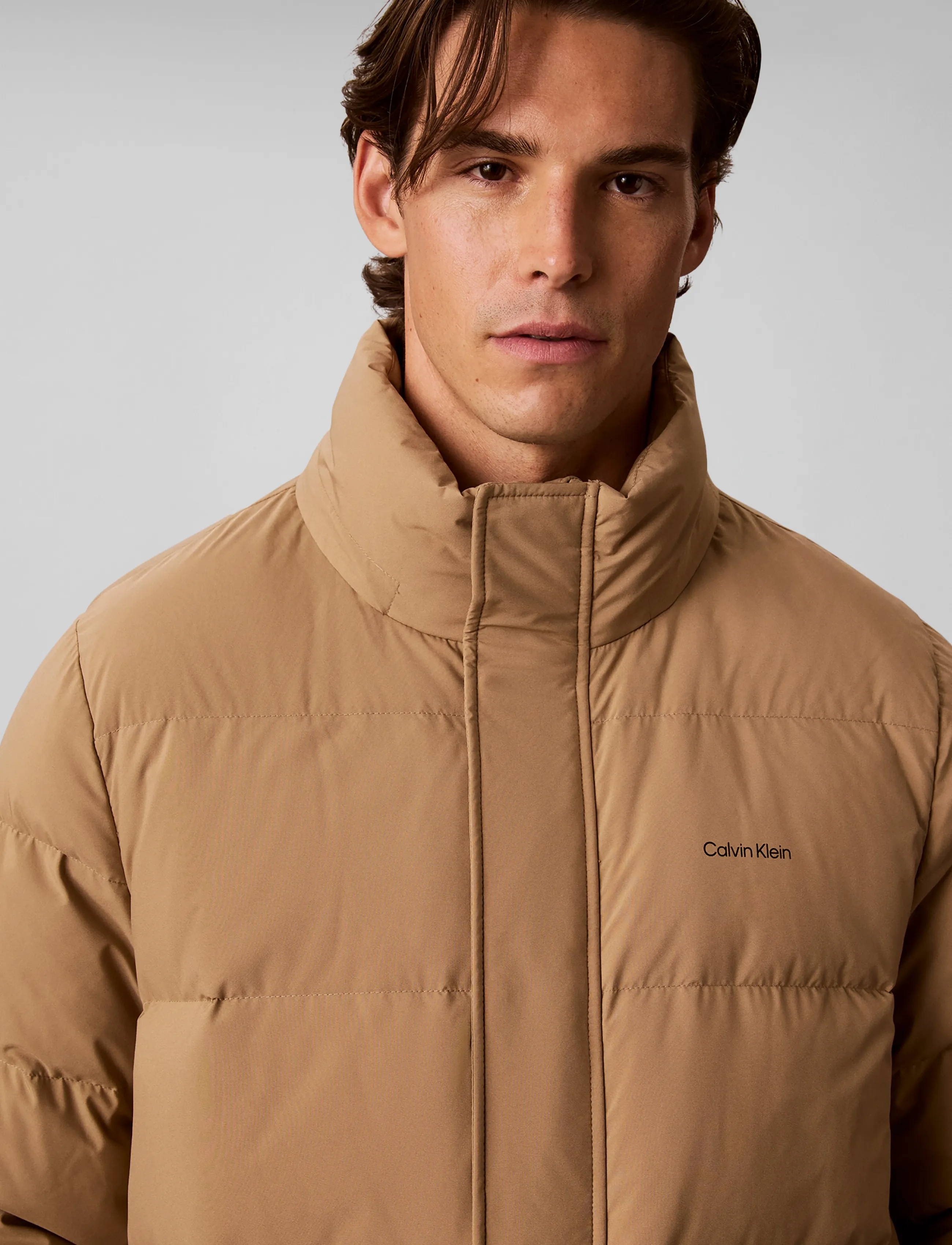 Calvin Klein - LS CLASSIC BONDED HD DOWN LONG P - parkas - khaki umber - 4