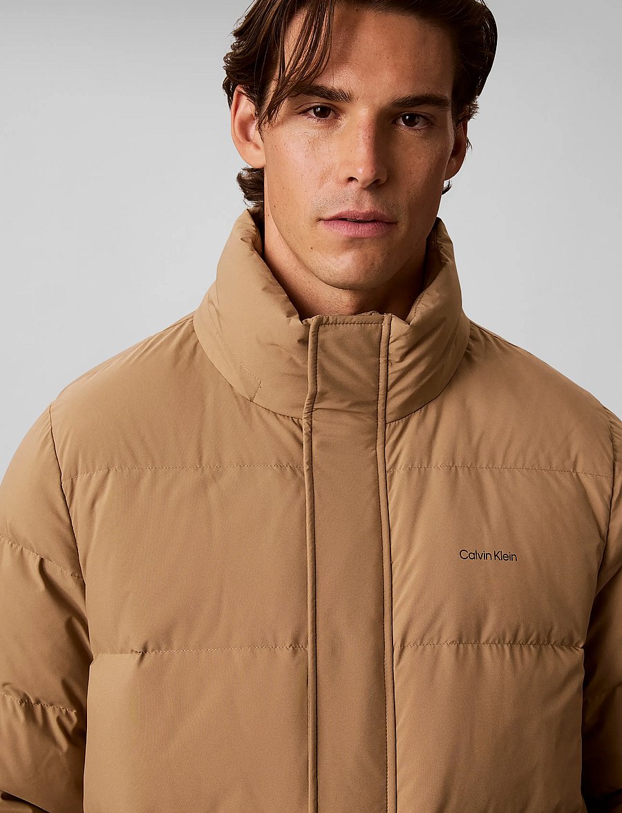 Calvin Klein - LS CLASSIC BONDED HD DOWN LONG P - parkas - khaki umber - 4