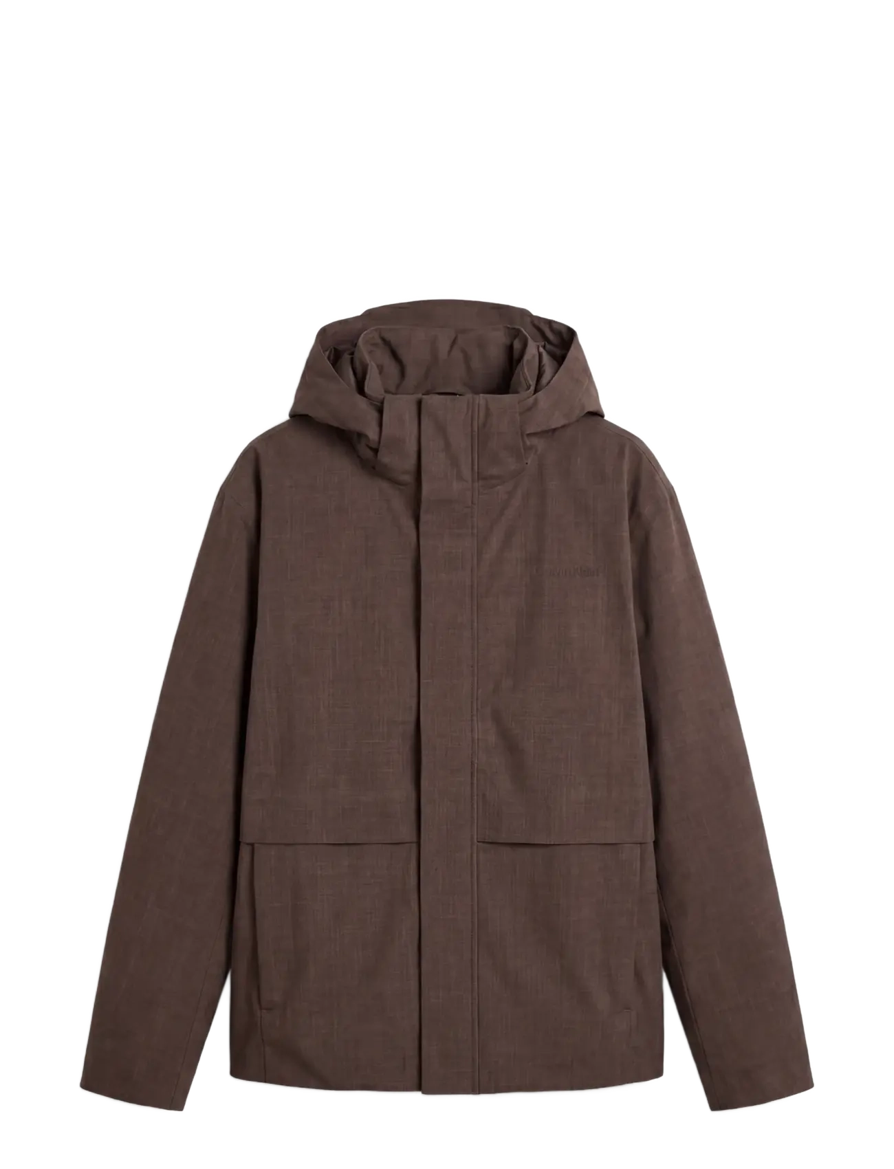 Calvin Klein - LS HEATHERED NYLON INT CHNNL DOW - dunjakker - b85 charcoal heather - 1