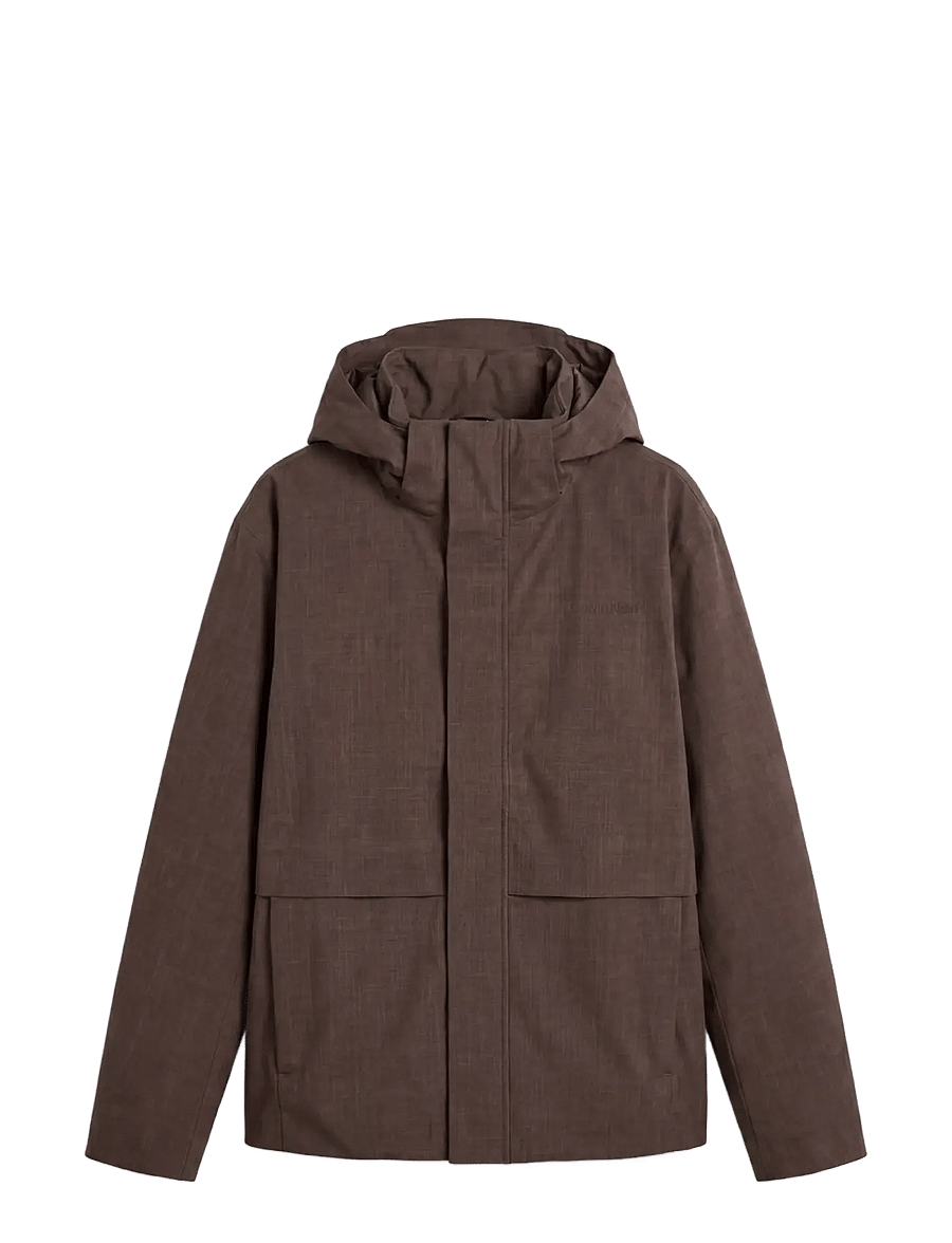 Calvin Klein - LS HEATHERED NYLON INT CHNNL DOW - dunjakker - b85 charcoal heather - 1