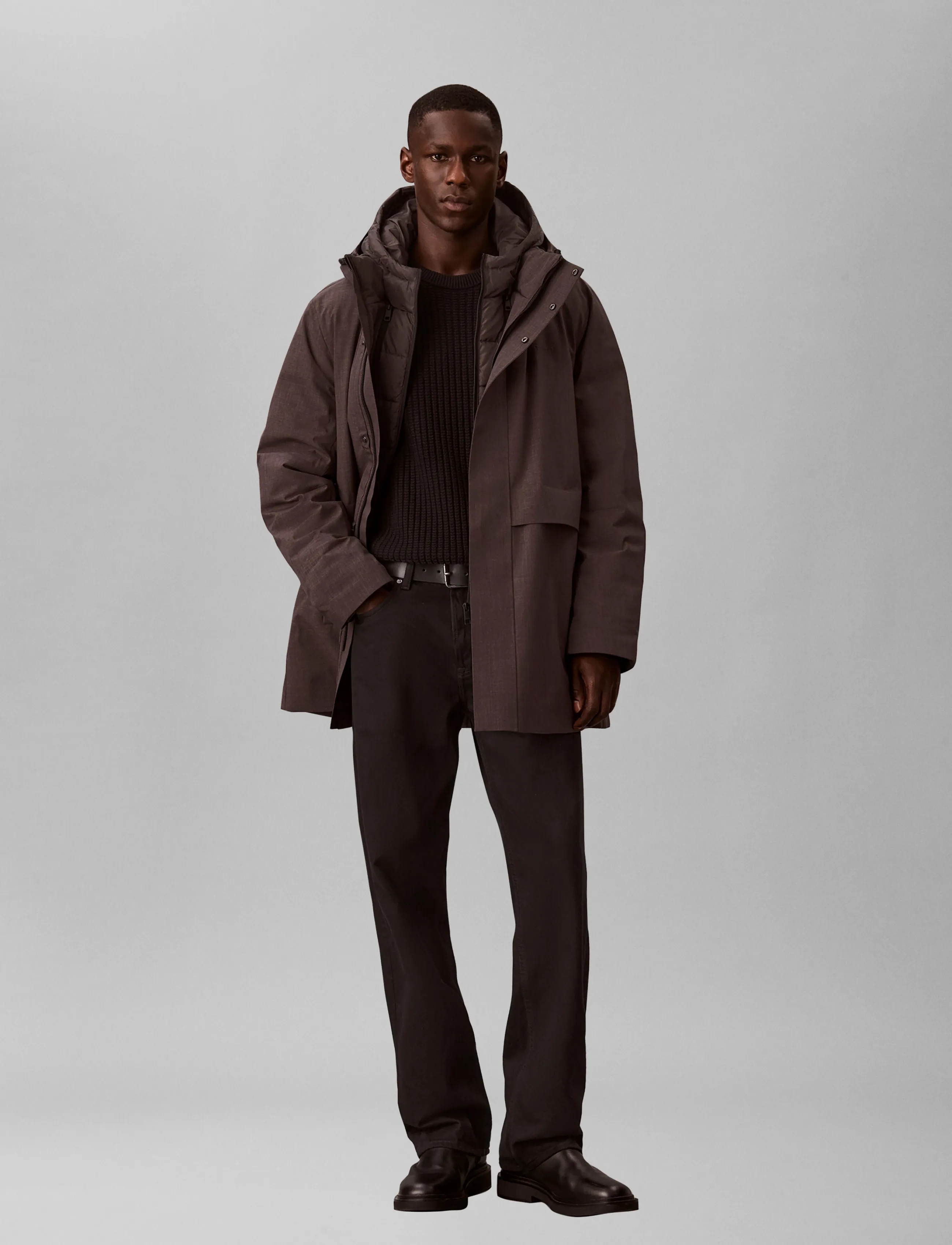Calvin Klein Ls Heathered Nylon Bib Down Puff jackor herr – bild 6