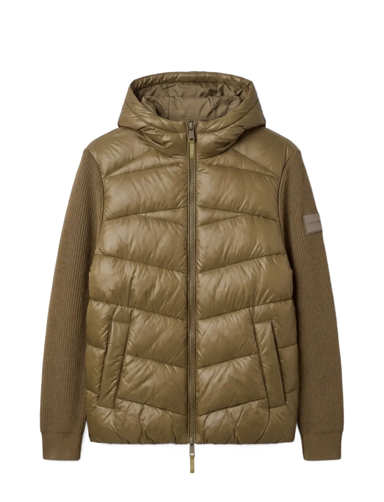 Calvin Klein - LS NYLON MIX MEDIA HD PUFFER JKT - olive night - 1