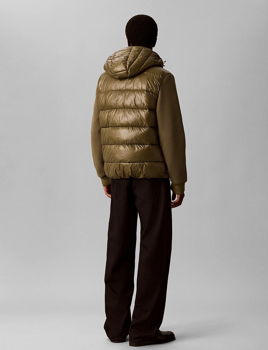 Calvin Klein - LS NYLON MIX MEDIA HD PUFFER JKT - hübriidjoped - olive night - 2