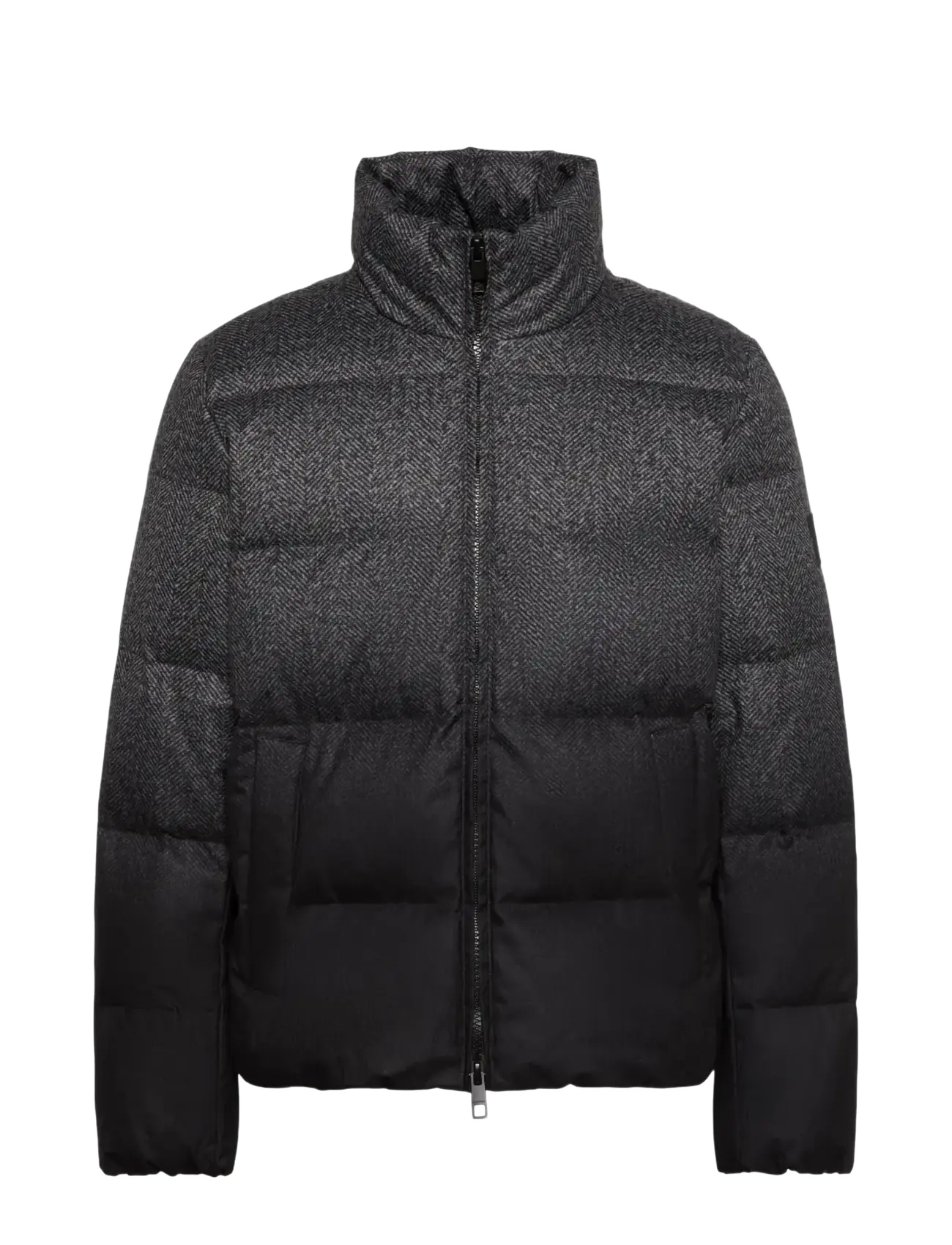 Calvin Klein - LS RLXD PRINTED HERRINGBONE PUFF - b85 charcoal heather - 1