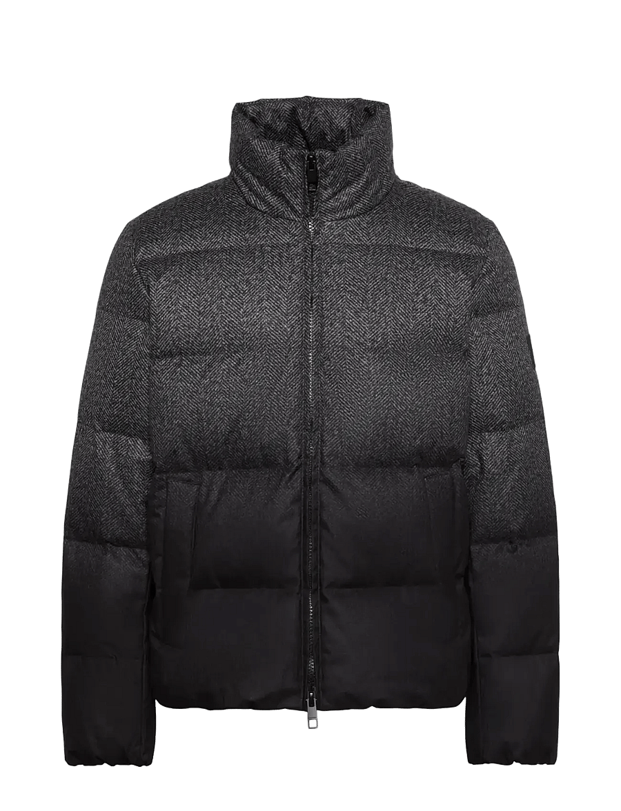 Calvin Klein - LS RLXD PRINTED HERRINGBONE PUFF - b85 charcoal heather - 1