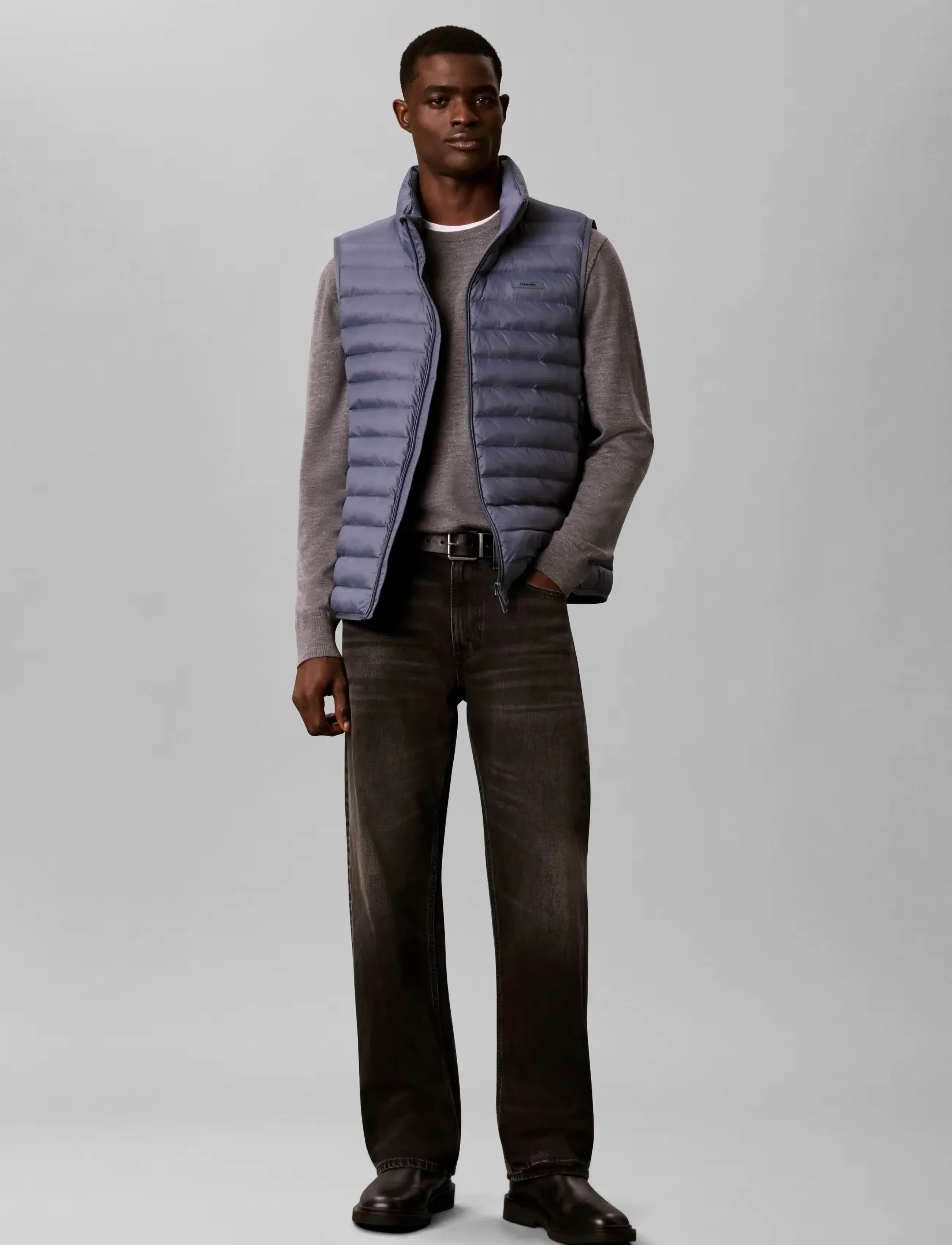 Calvin Klein SLVLSS LT WT NYLON PUFFER VEST - Inspiration - GRISAILLE / grey