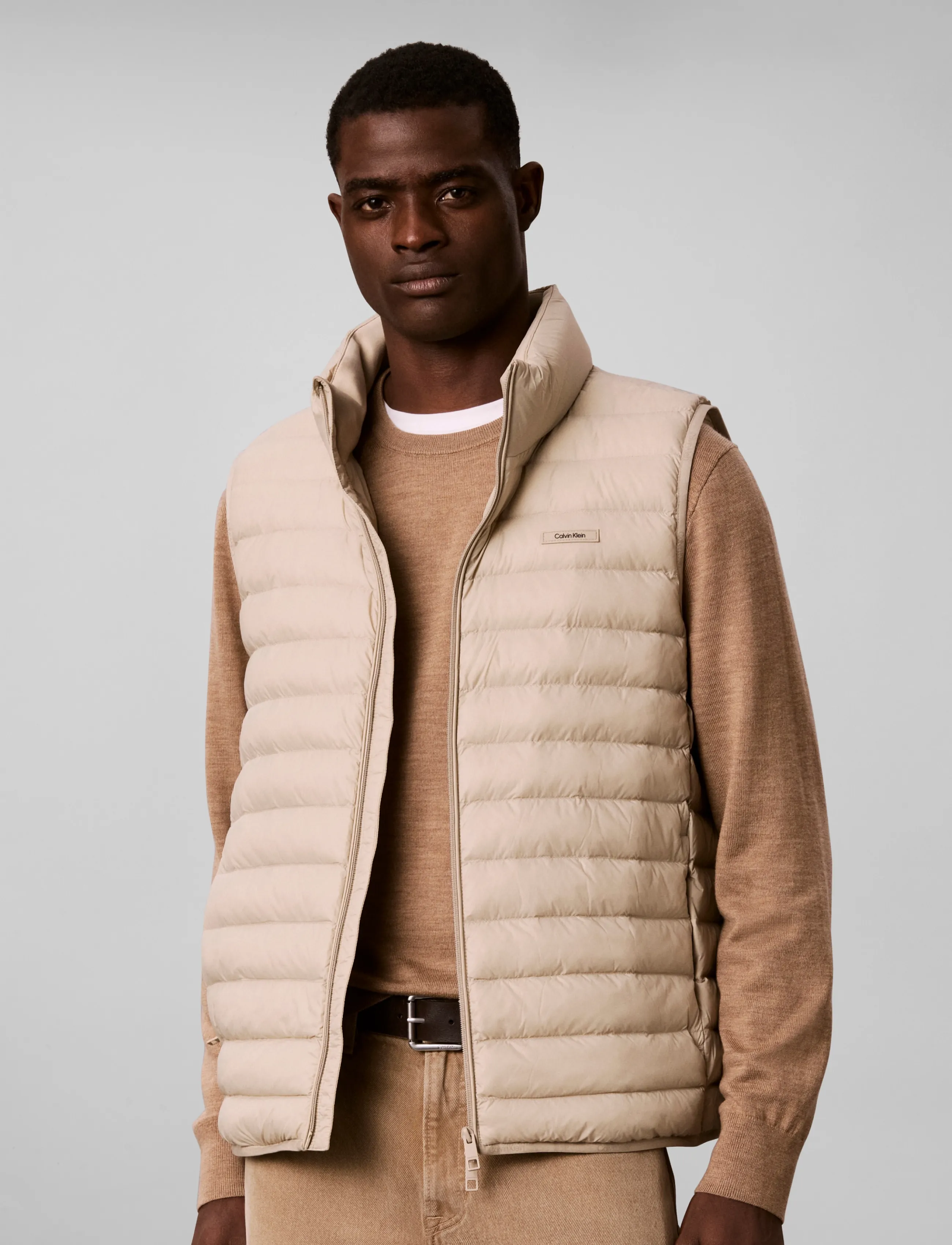 Calvin Klein - SLVLSS LT WT NYLON PUFFER VEST - westen - plaza taupe - 3