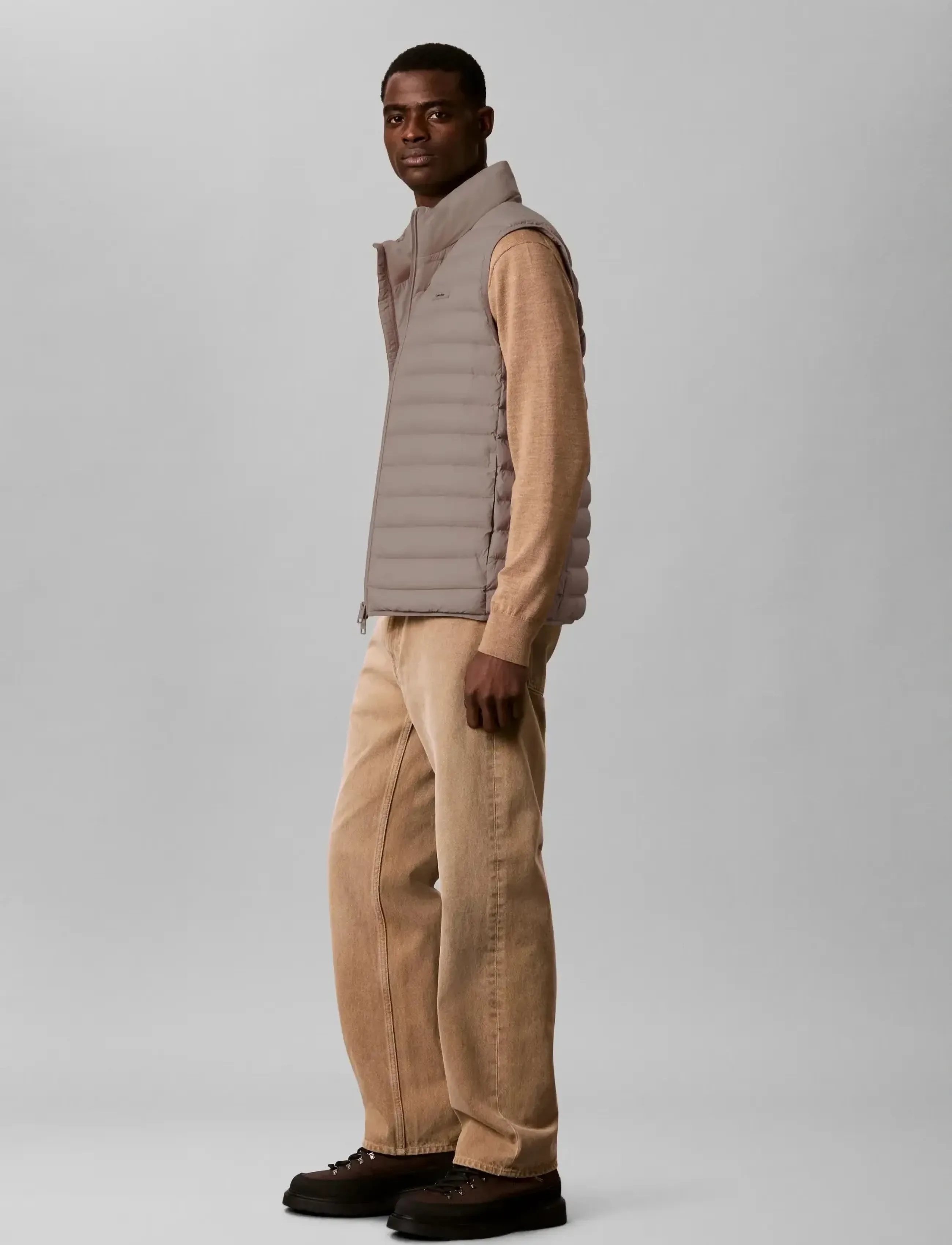Calvin Klein - SLVLSS LT WT NYLON PUFFER VEST - westen - plaza taupe - 4