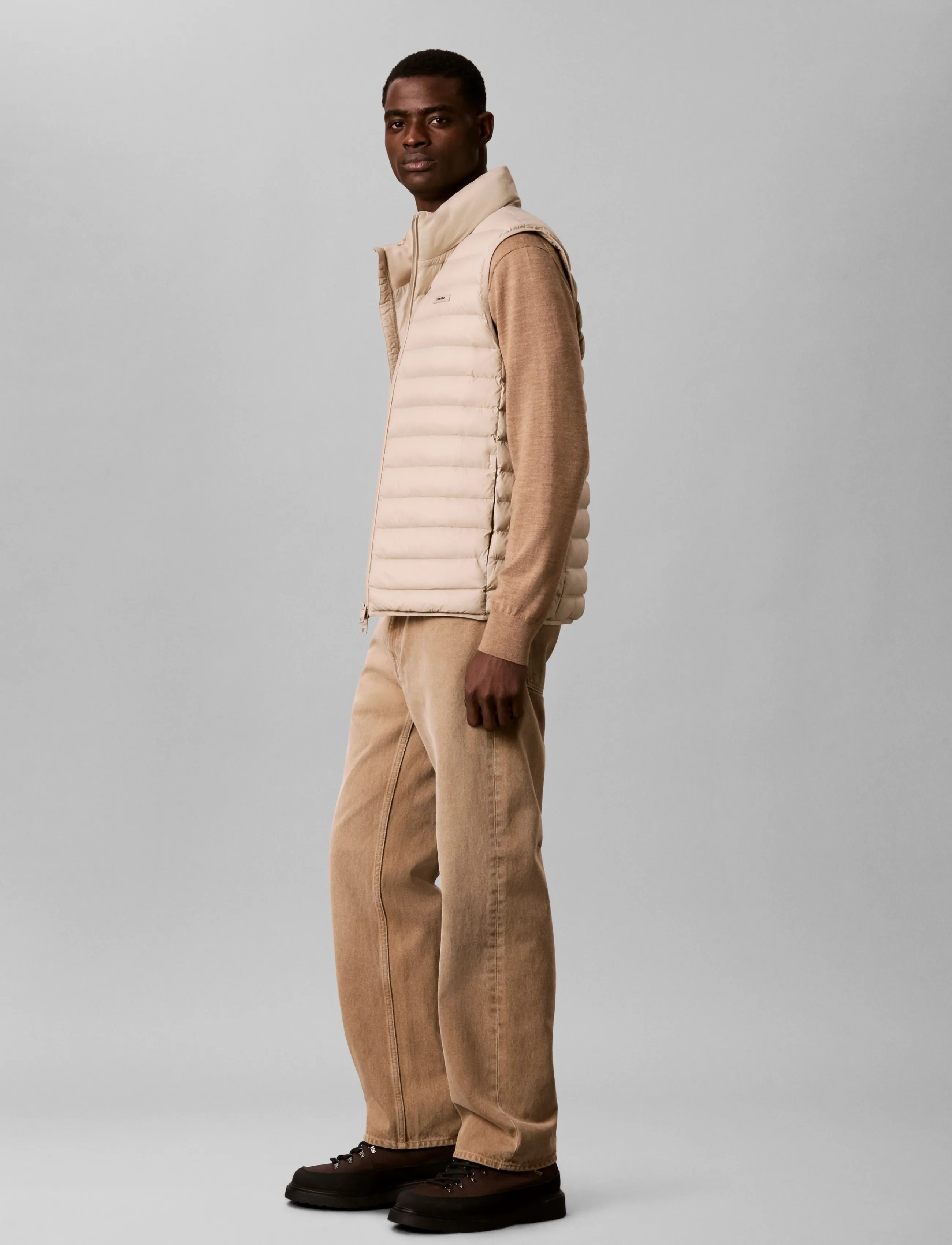 Calvin Klein - SLVLSS LT WT NYLON PUFFER VEST - westen - plaza taupe - 5