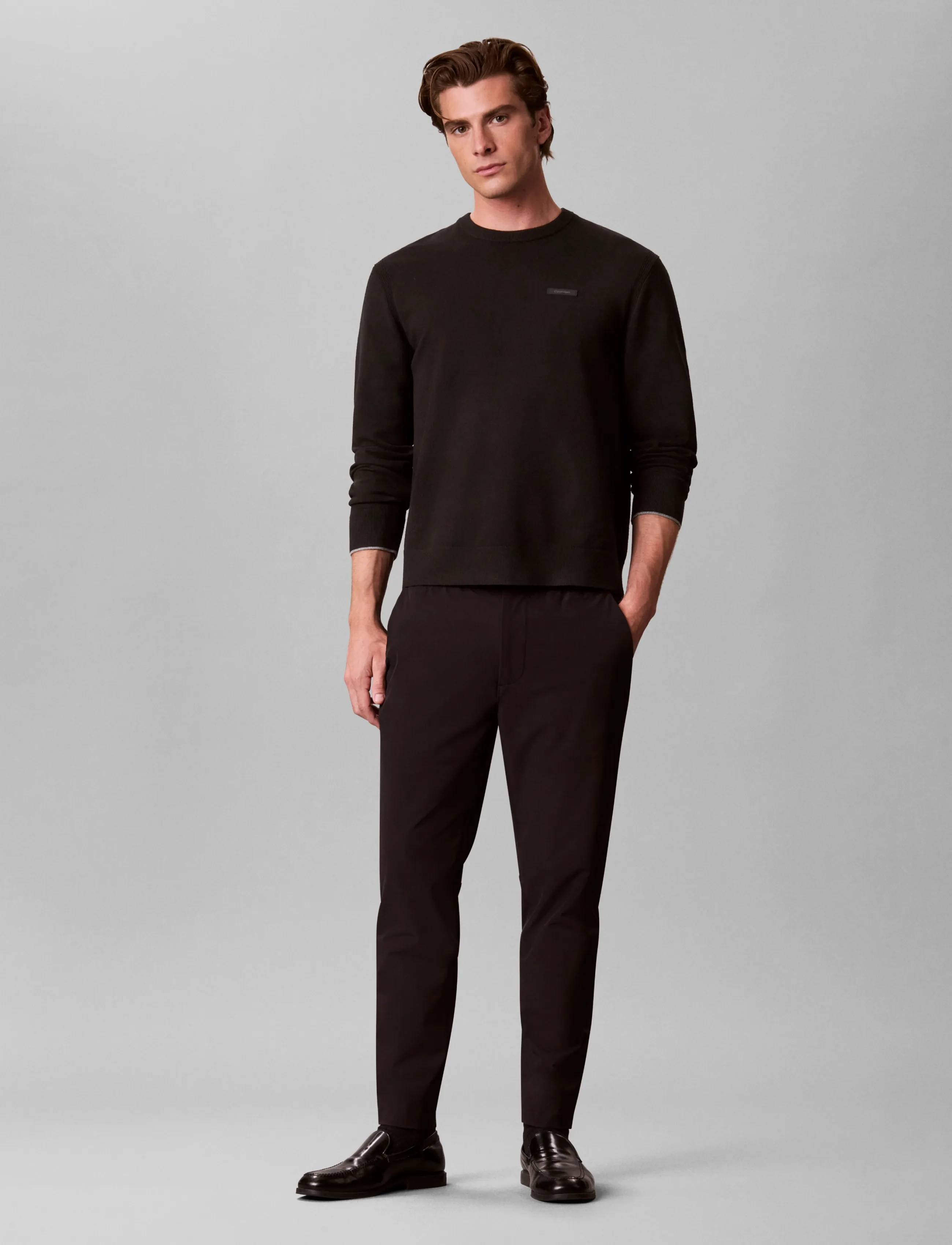 Calvin Klein SLM TECH DBBY HLF ELSTC JOGGER - Nach Anlass kaufen - BLACK / black