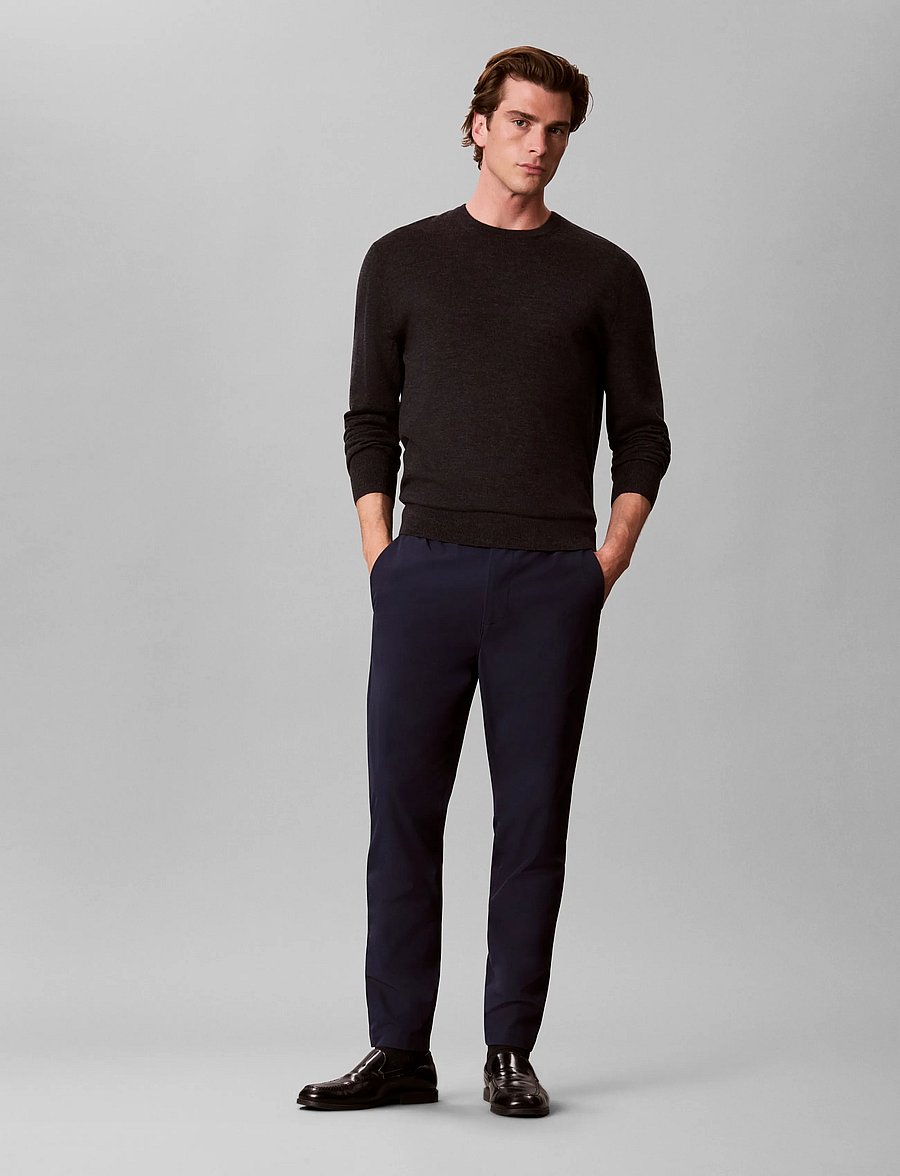 Calvin Klein - SLM TECH DBBY HLF ELSTC JOGGER - nach anlass kaufen - dark sapphire - 0