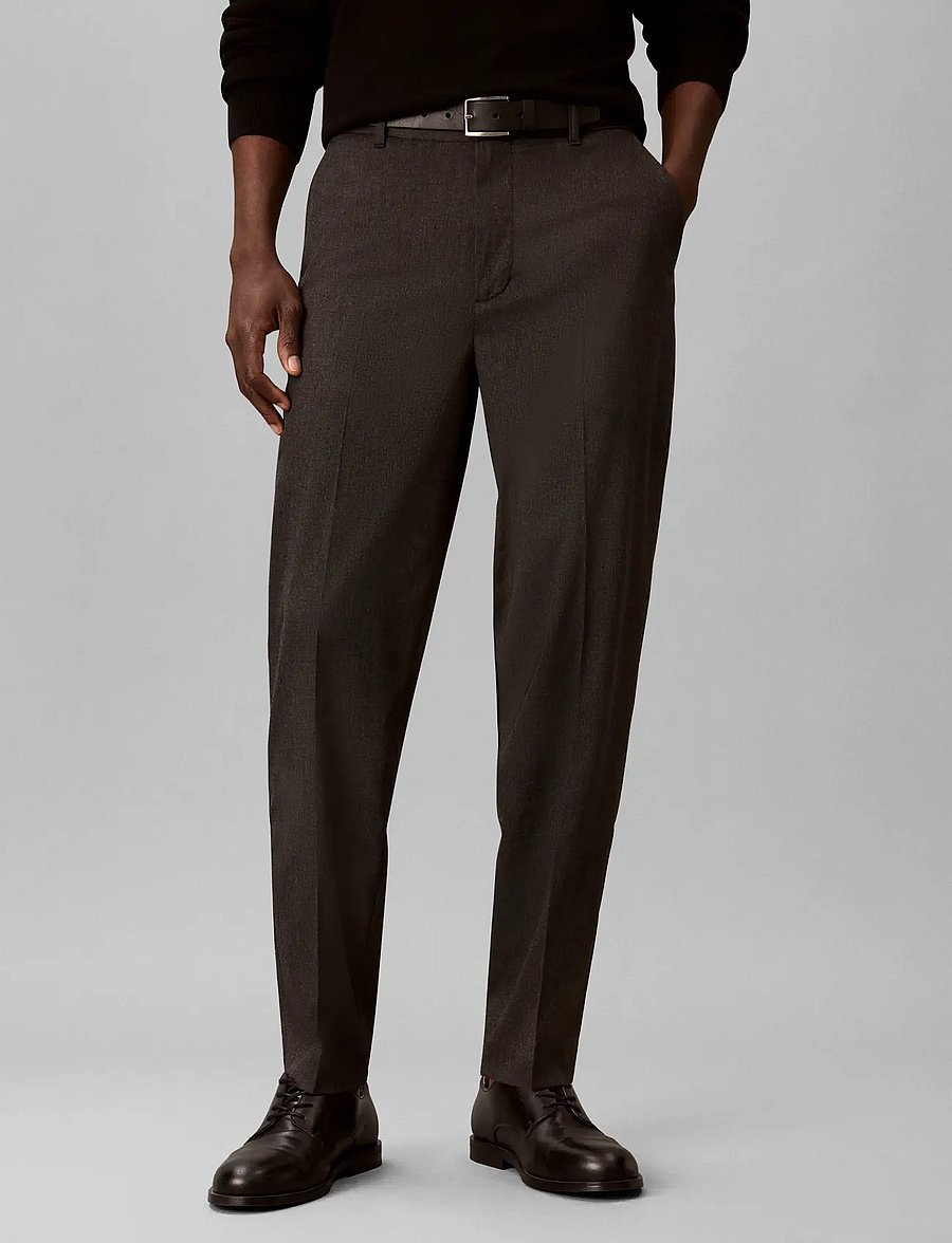 Calvin Klein - TAPERED NOVELTY PATTERN WOOL BLE - volcanic ash - 3