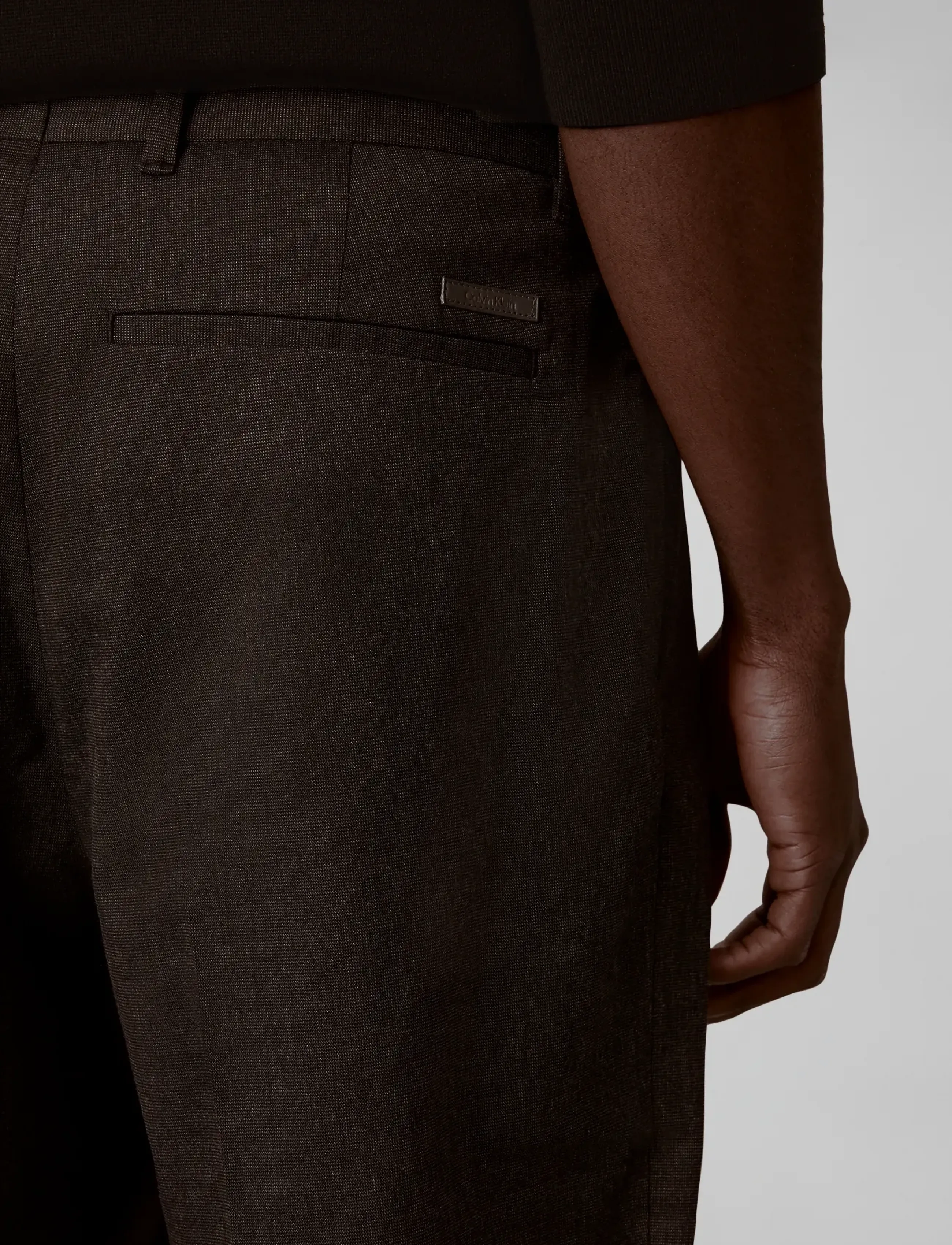 Calvin Klein - TAPERED NOVELTY PATTERN WOOL BLE - volcanic ash - 5