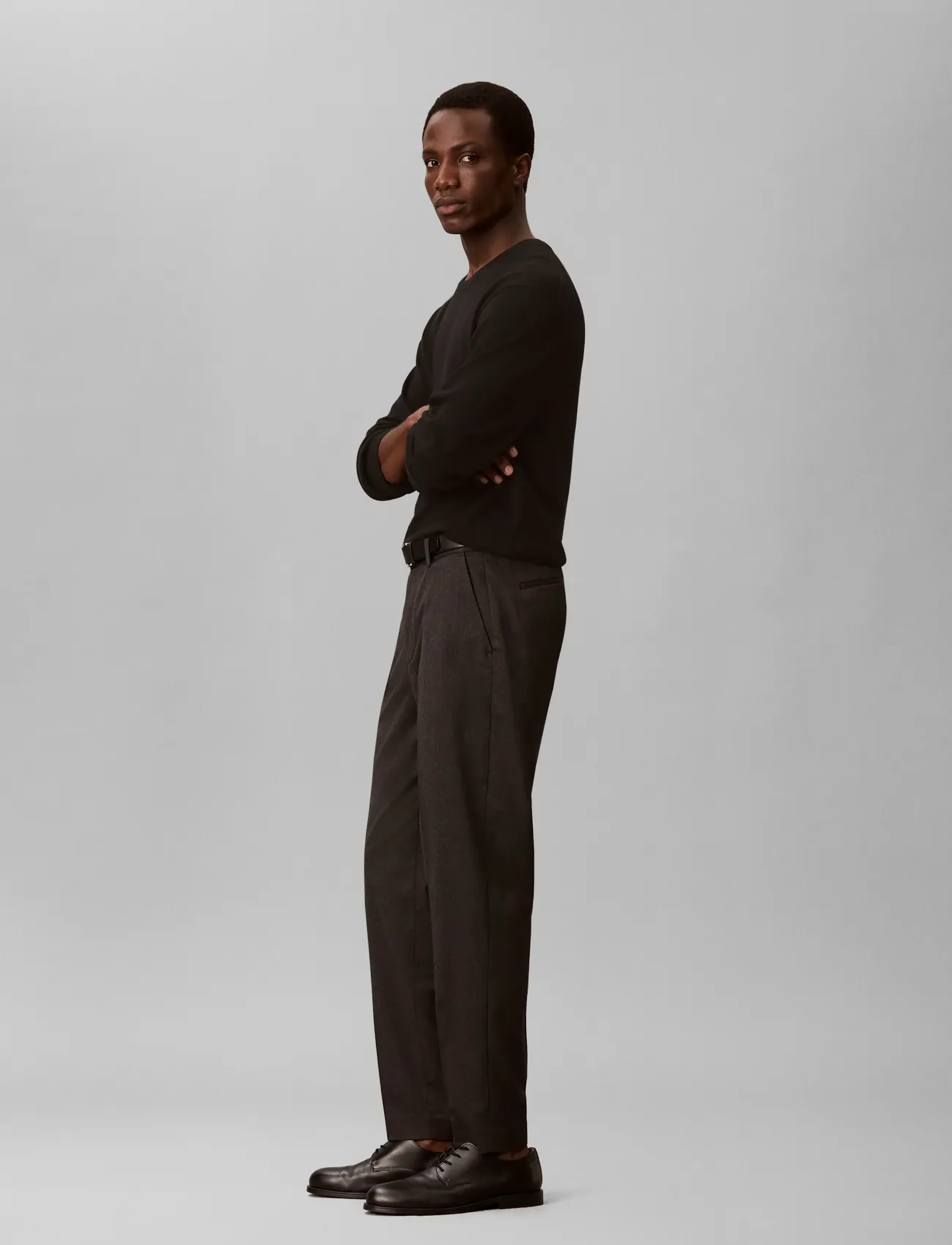 Calvin Klein Tapered Novelty Pattern Wool Ble byxor herr – bild 6