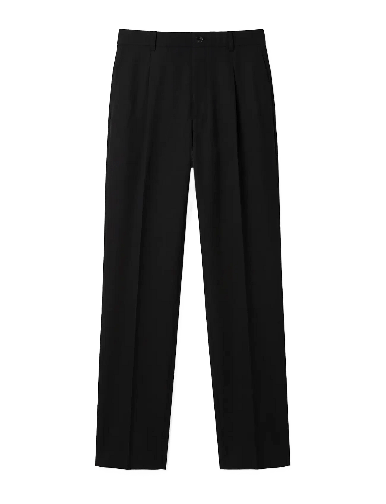 Calvin Klein | Tapered Pleated Wool Blend Pant | 38