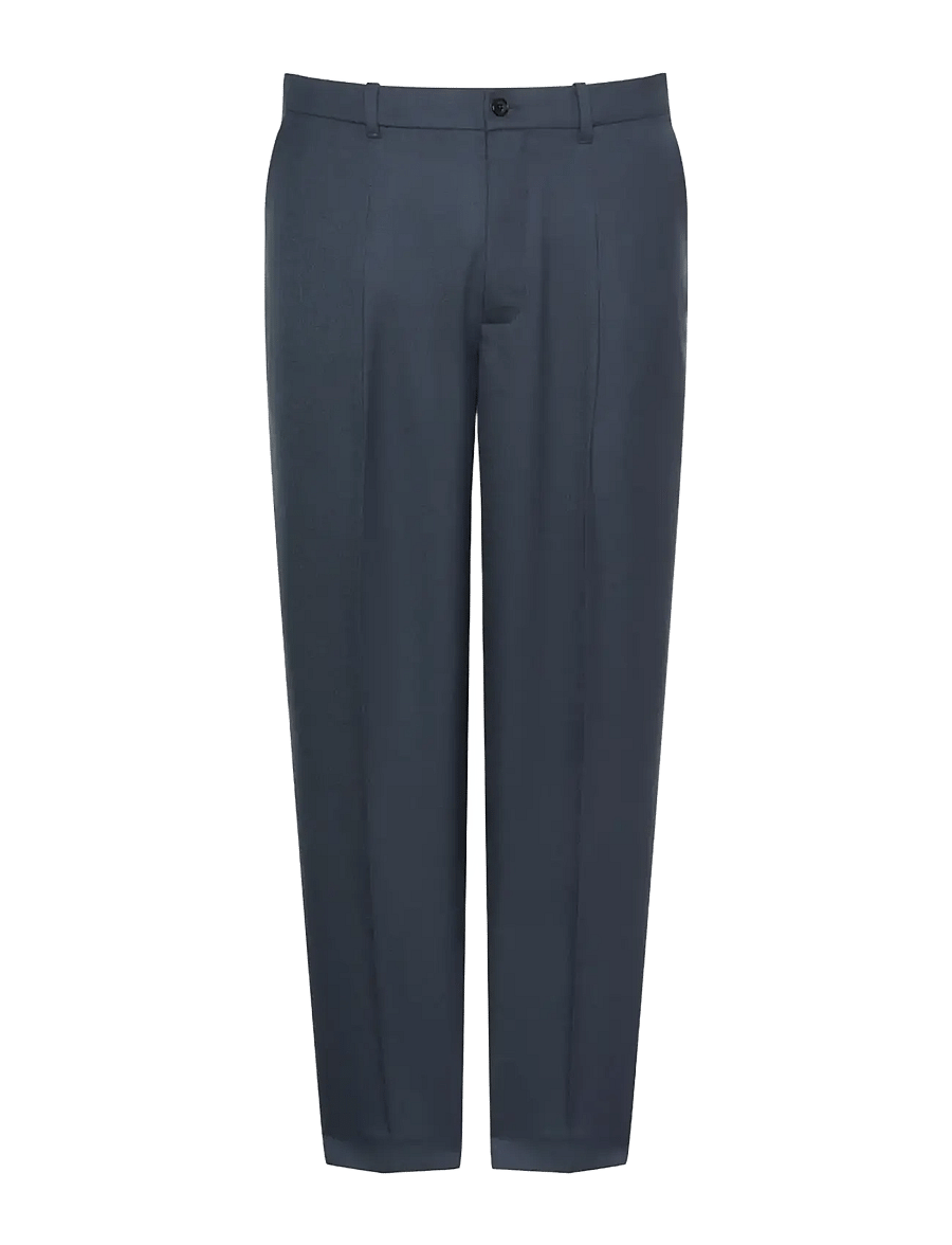 Calvin Klein - TAPERED PLEATED WOOL BLEND PANT - blue nights - 1